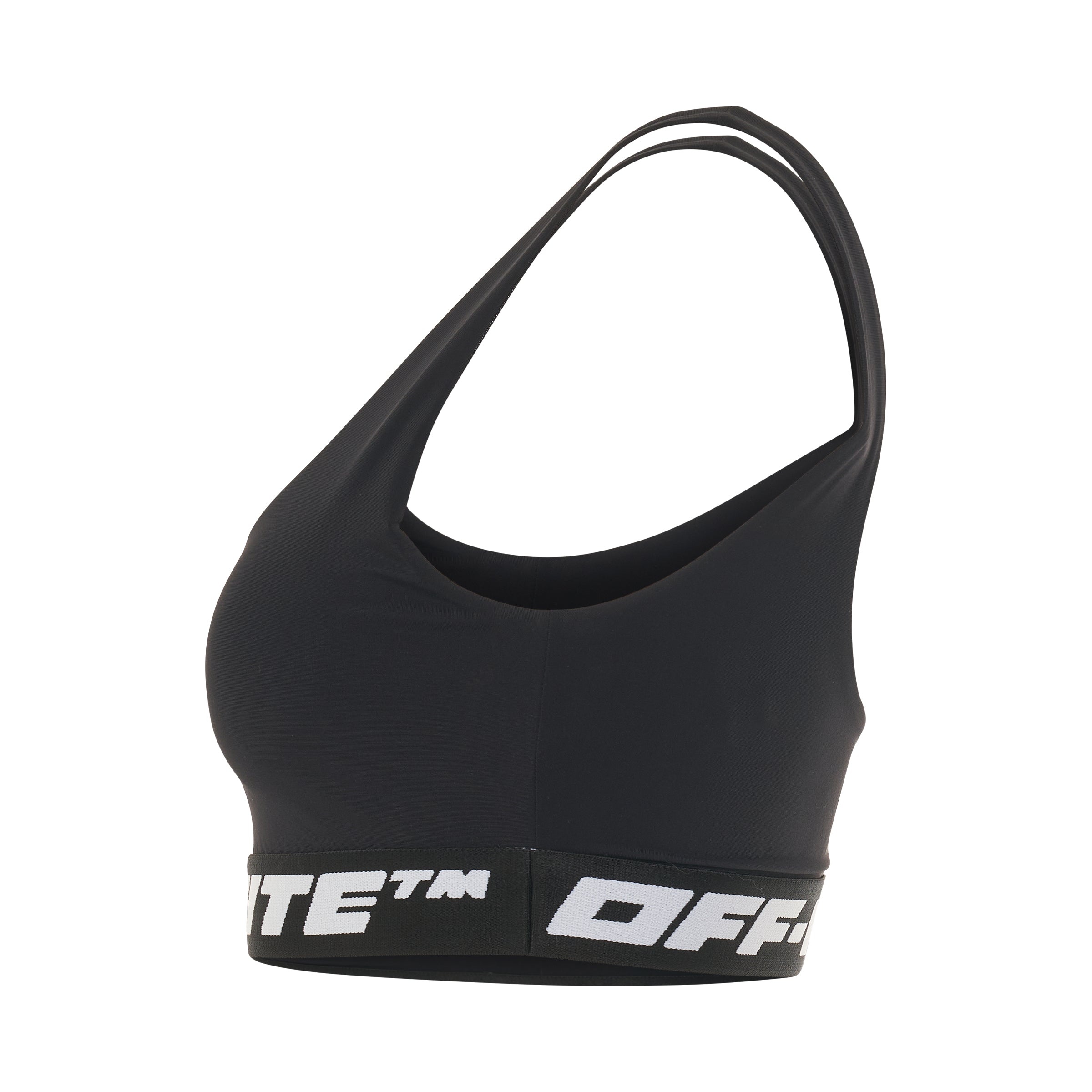 Athleisure Logo Brand Bra in Black - 3