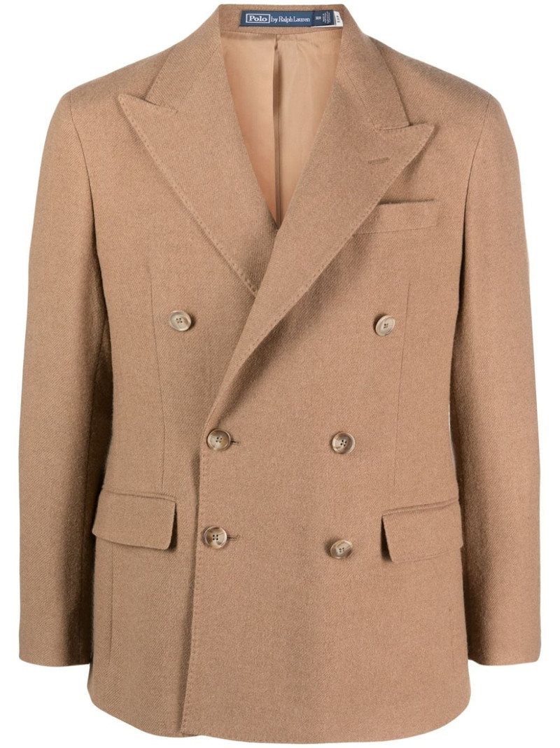 logo-patch double-breasted sport jacket 1
