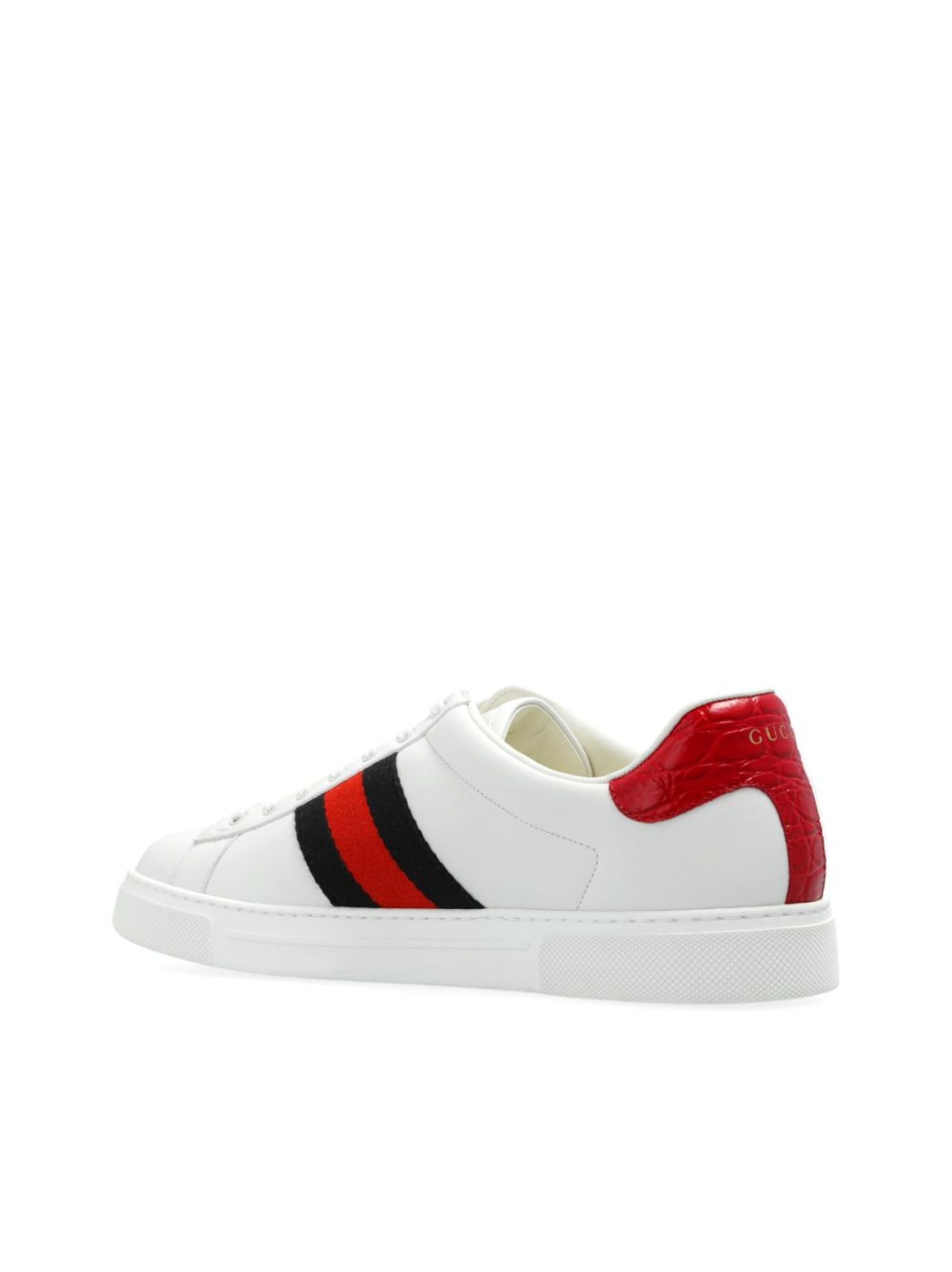 Ace web-trim leather sneakers - 5