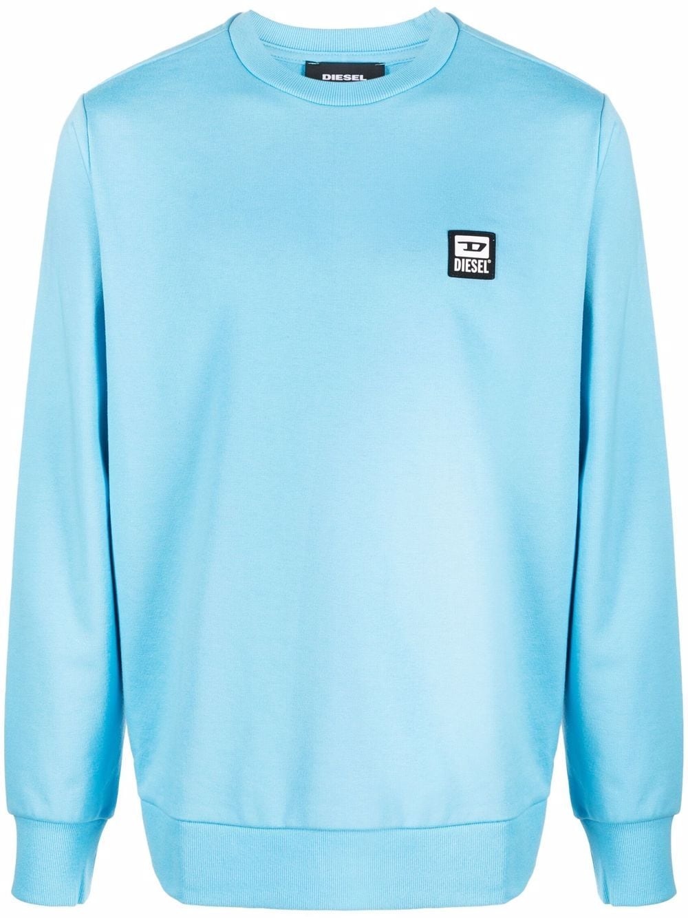 logo-patch crew neck sweatshirt - 1