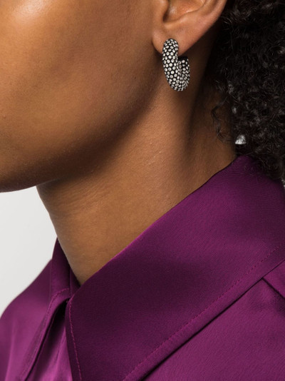 Amina Muaddi mini Cameron crystal-embellished hoop earrings outlook