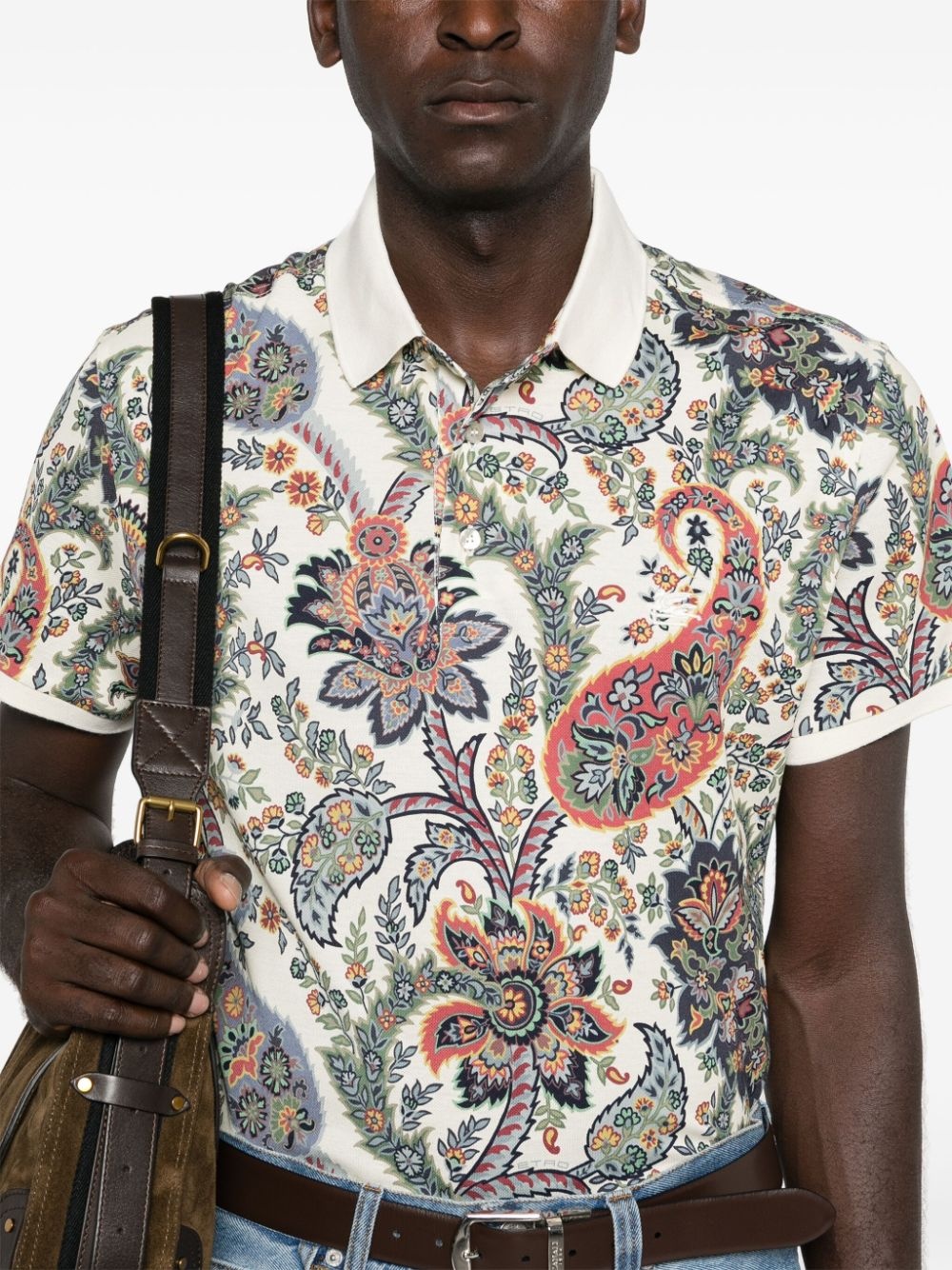 paisley-print polo shirt - 5