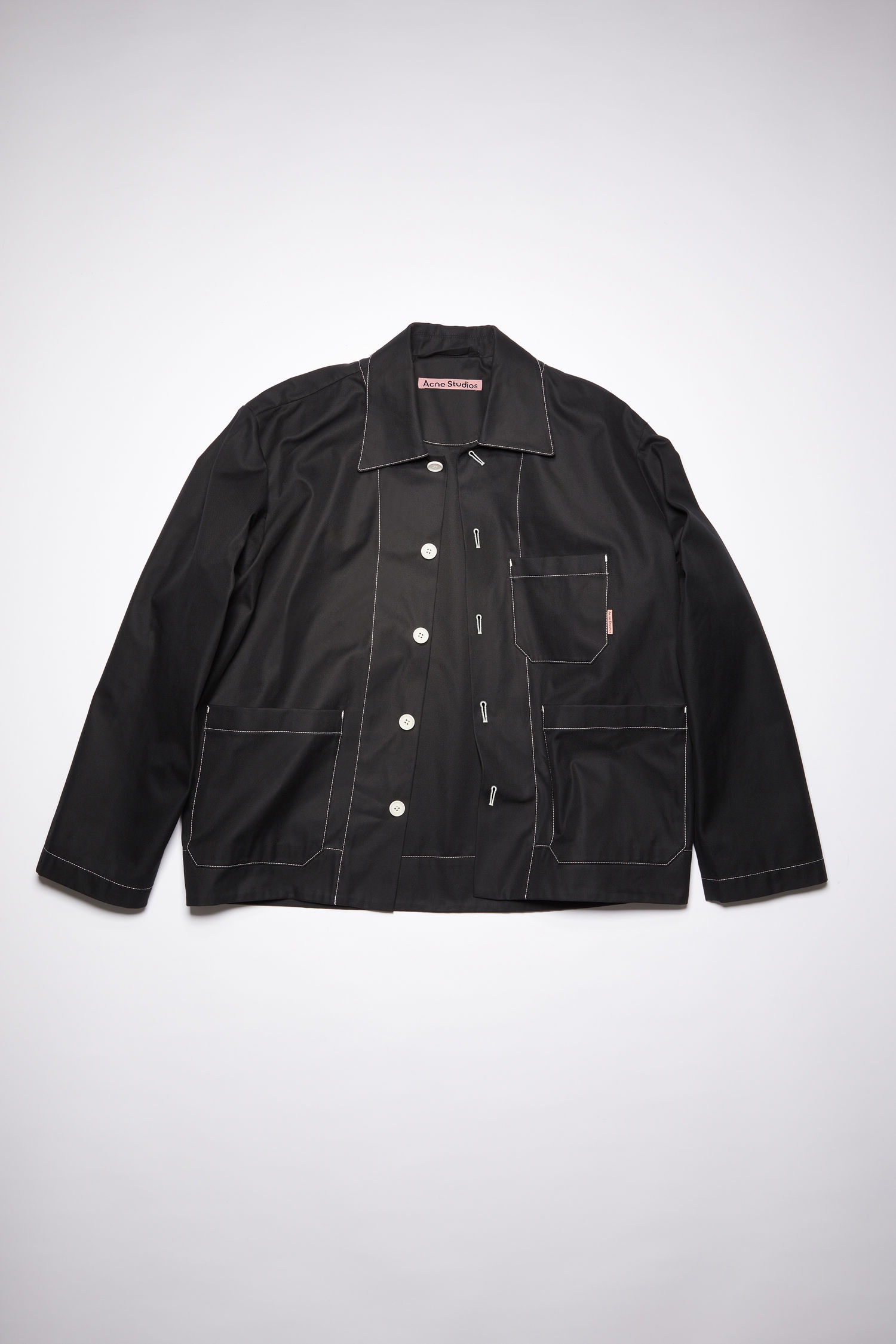 Heavy twill jacket - Black - 1