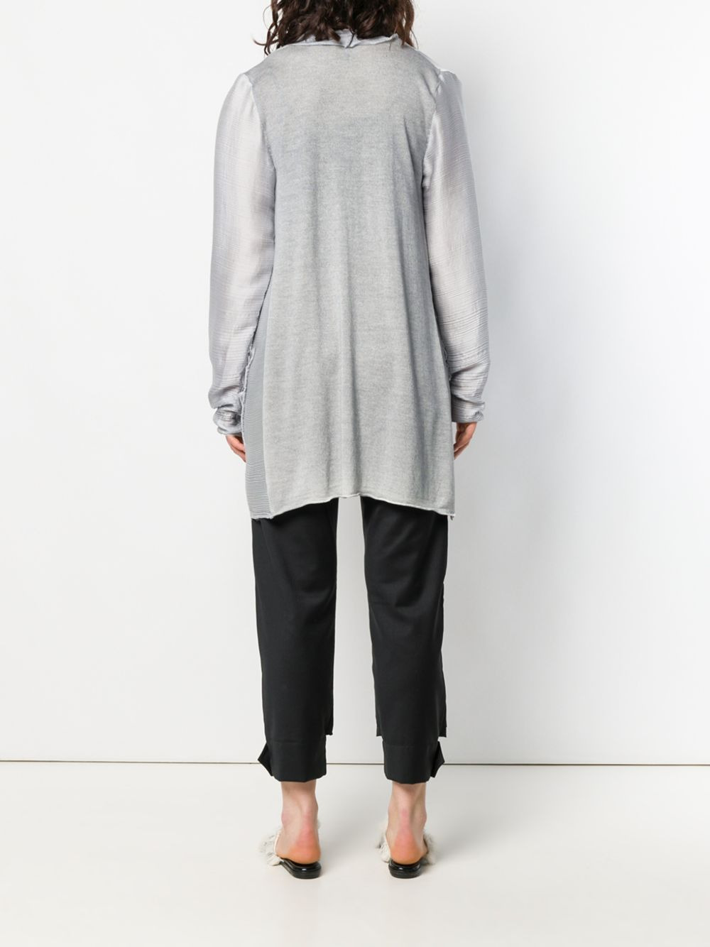 plissé cardigan - 4