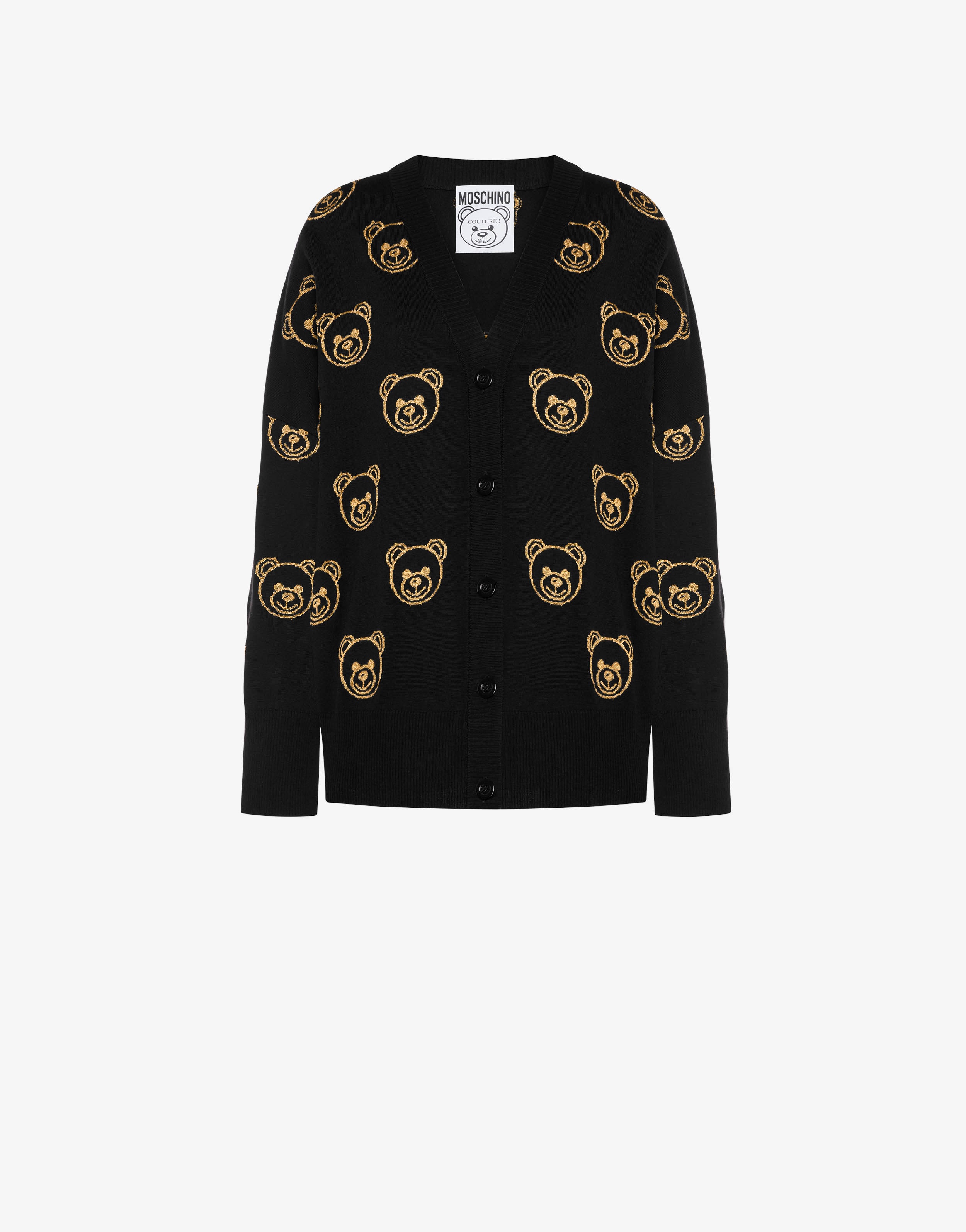 TEDDY BEAR INTARSIA WOOL JOGGERS - 1