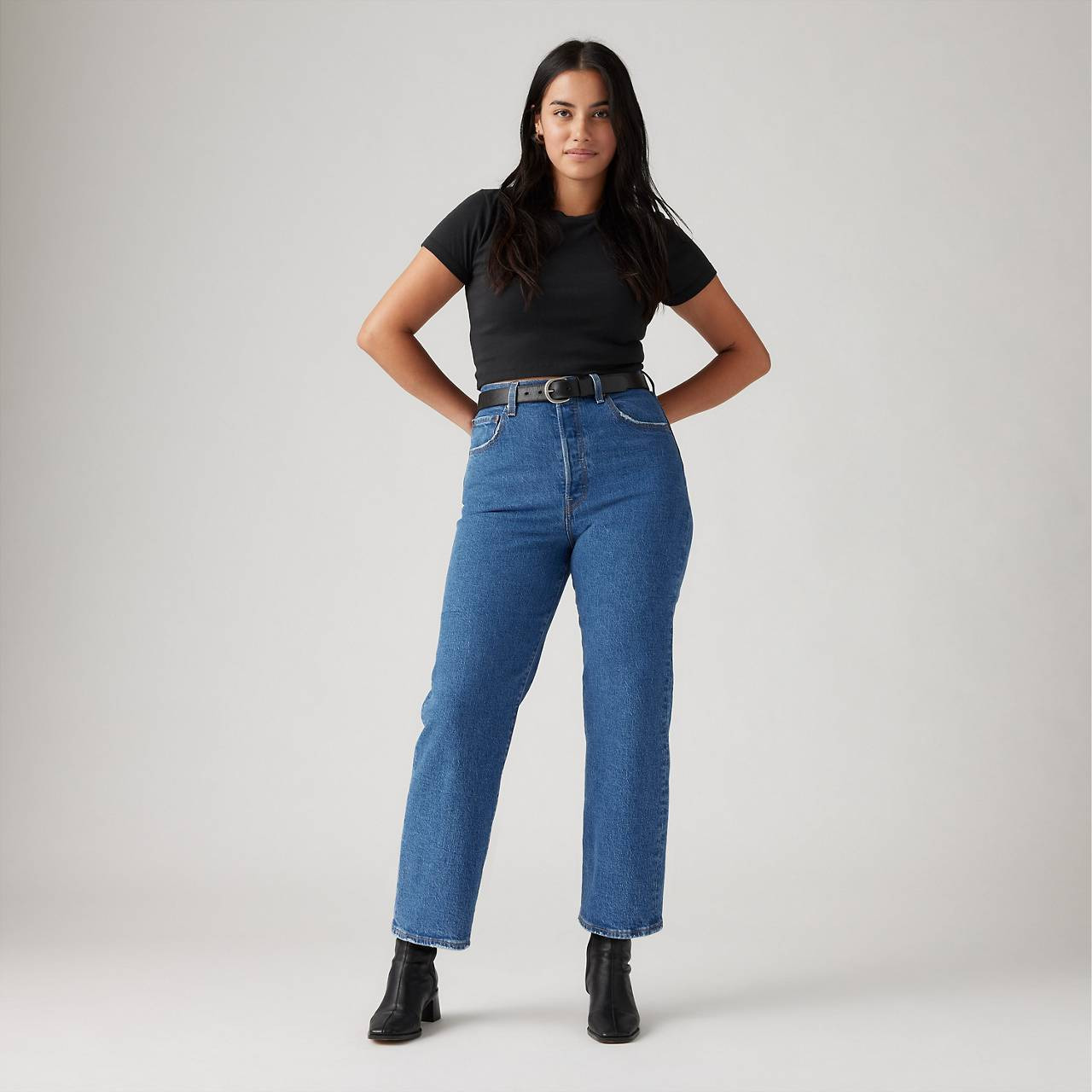 RIBCAGE STRAIGHT ANKLE WOMEN'S JEANS - 5