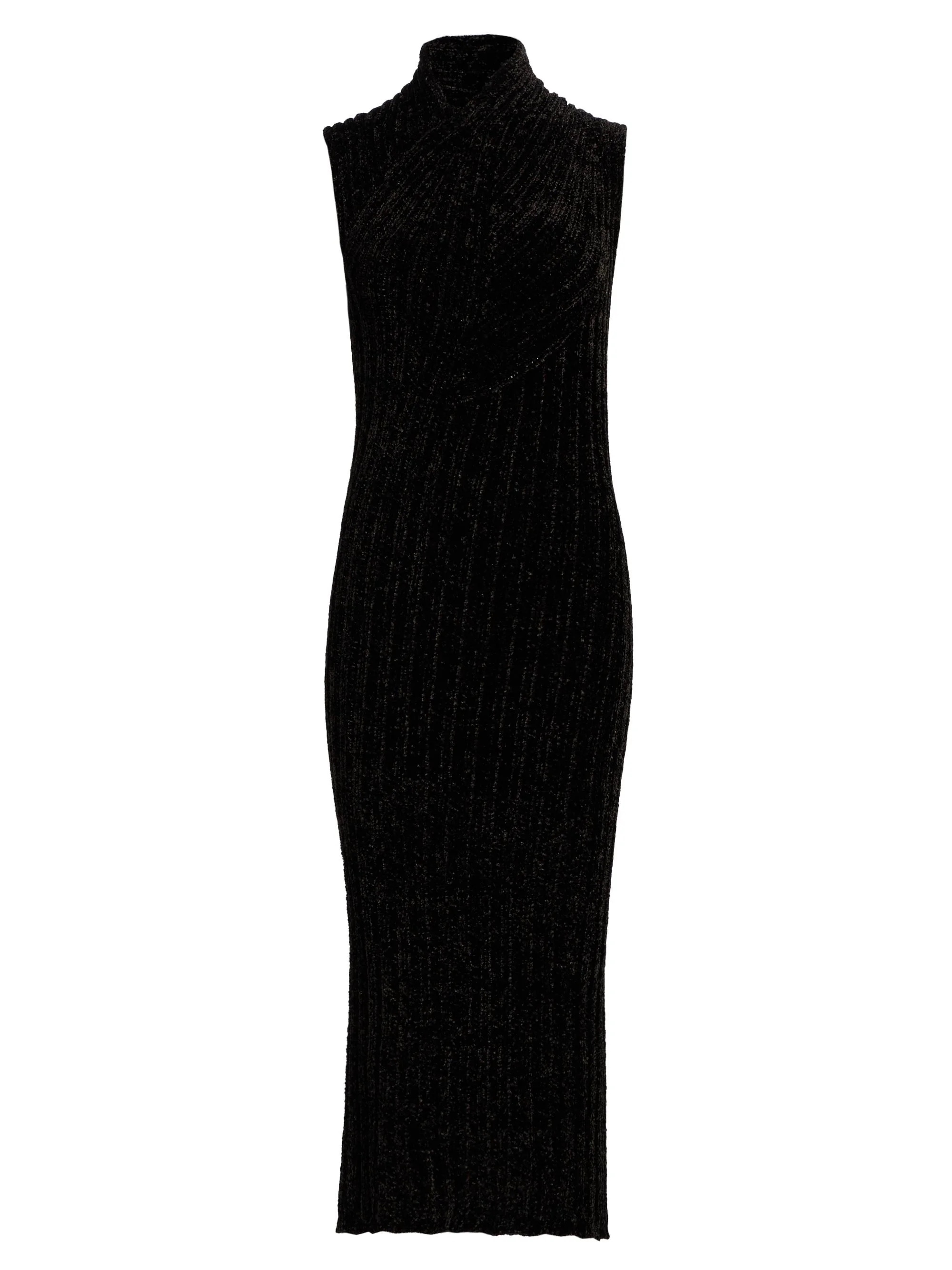 Women's Chenille Textured Midi-Dress - Brown Mel - 1