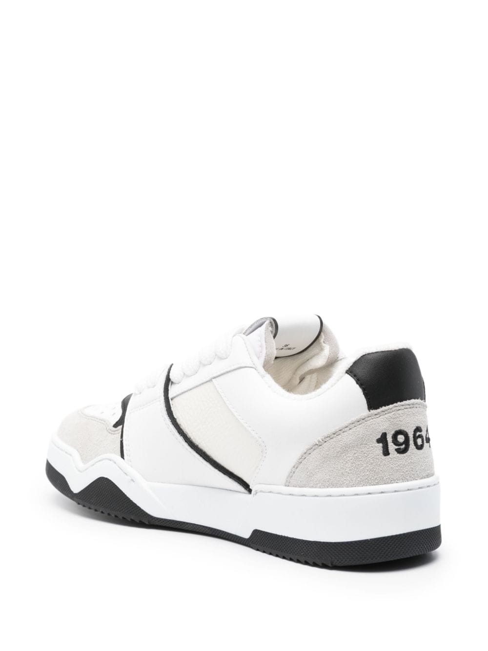 Spiker leather sneakers - 3