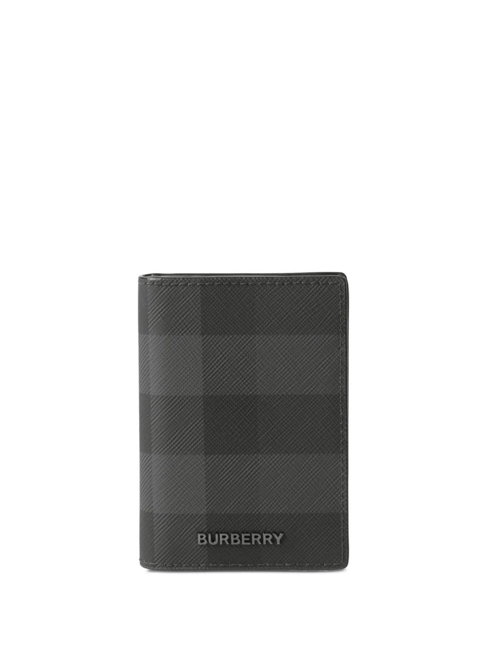 check-print bifold card holder - 1