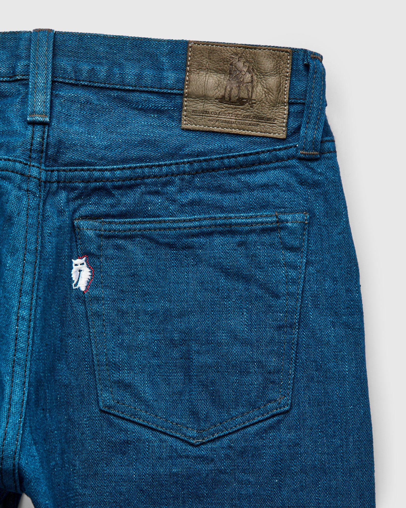 PBO-002-019 "Asagi" 16.5oz Rinsed Selvedge Denim - Relaxed Tapered Fit - 4