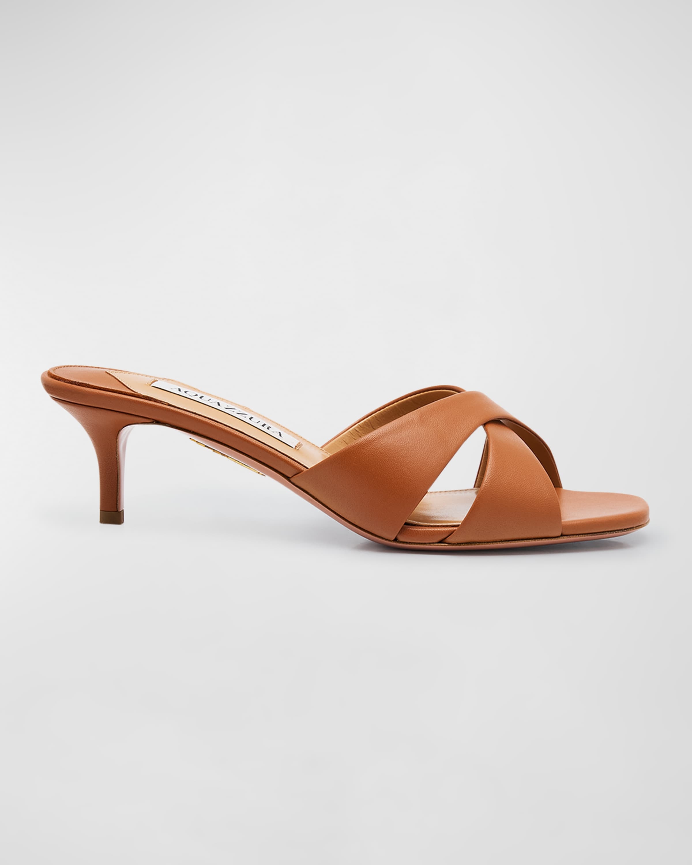 Divine Leather Crisscross Mule Sandals - 1