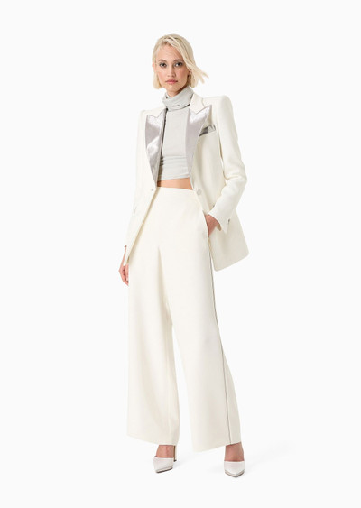 GIORGIO ARMANI Long single-breasted jacket in silk cady outlook