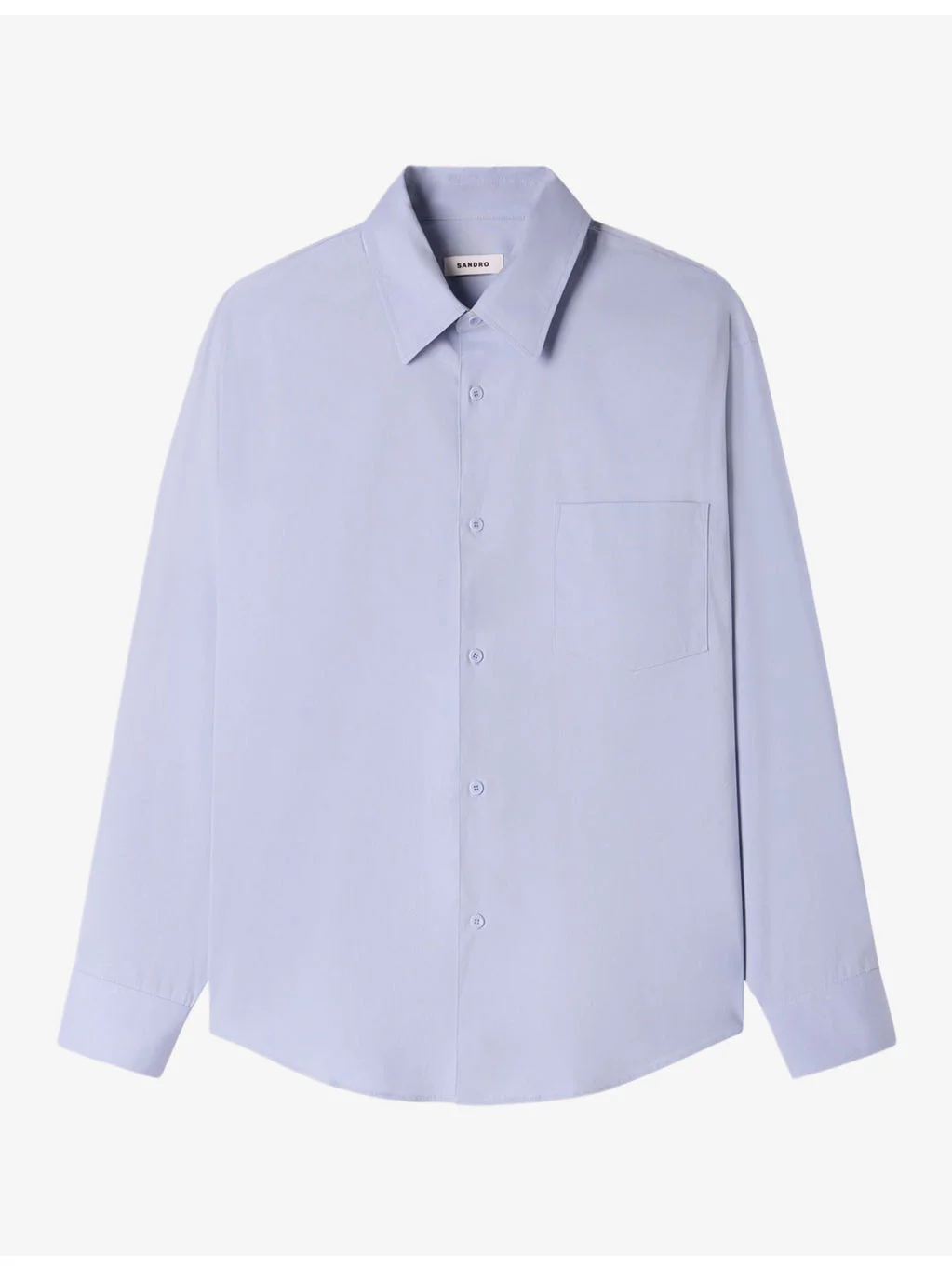 Oversized Long-Sleeve Stretch Cotton-Blend Shirt - 1