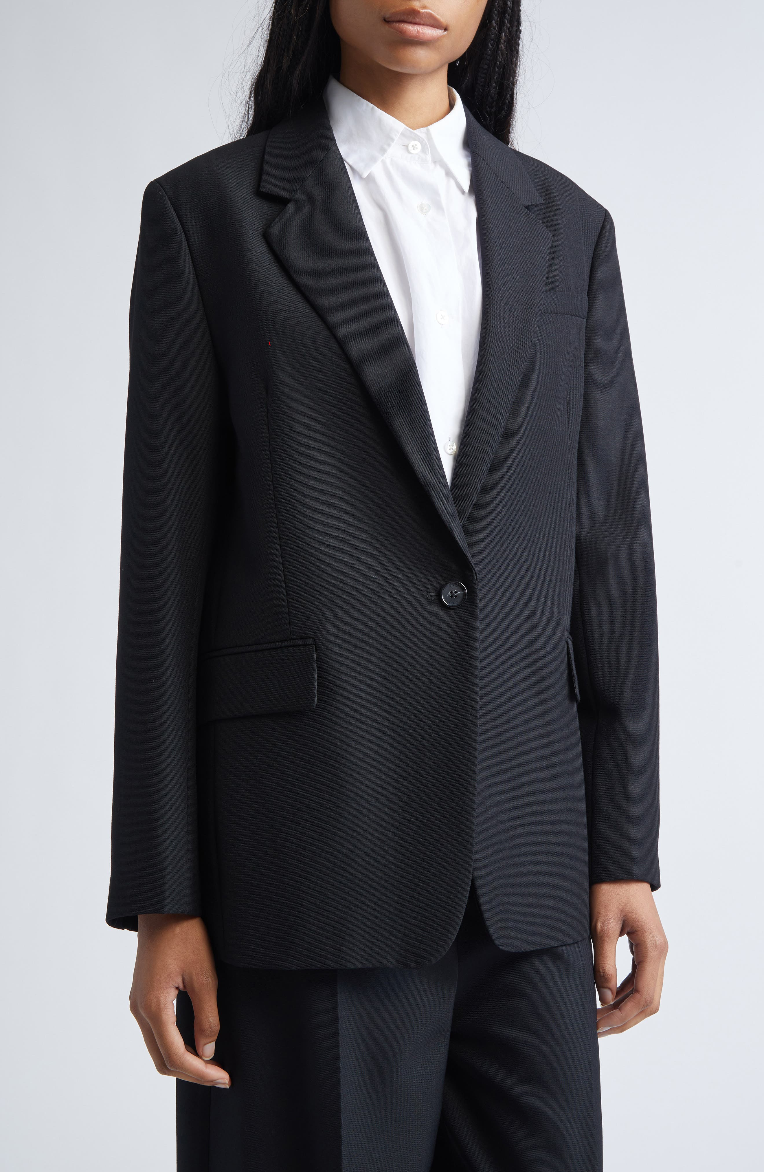 TOTEME Oversized Tailored Blazer in Black at Nordstrom - 5
