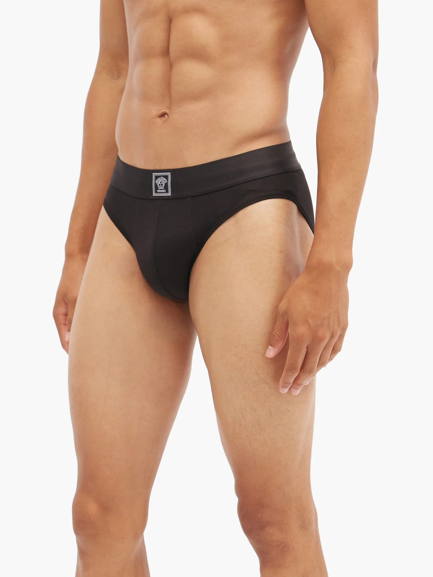 Logo-jacquard modal-blend jersey briefs - 2