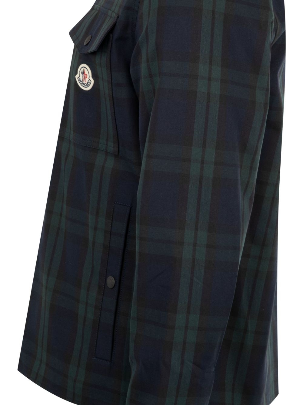 plaid zip-up shirt jacket - 3