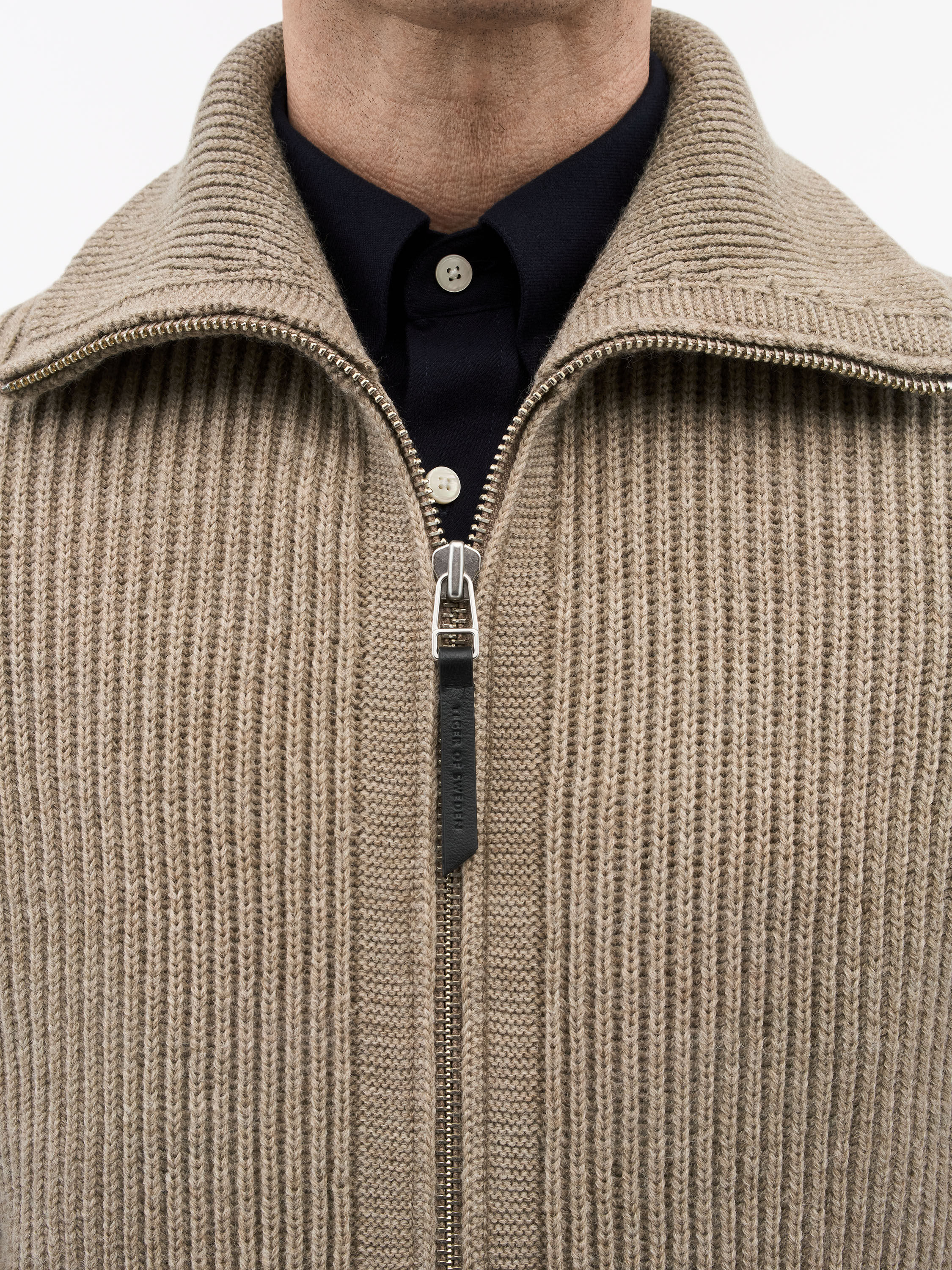 Niall Zip-Up Wool Cardigan - 4