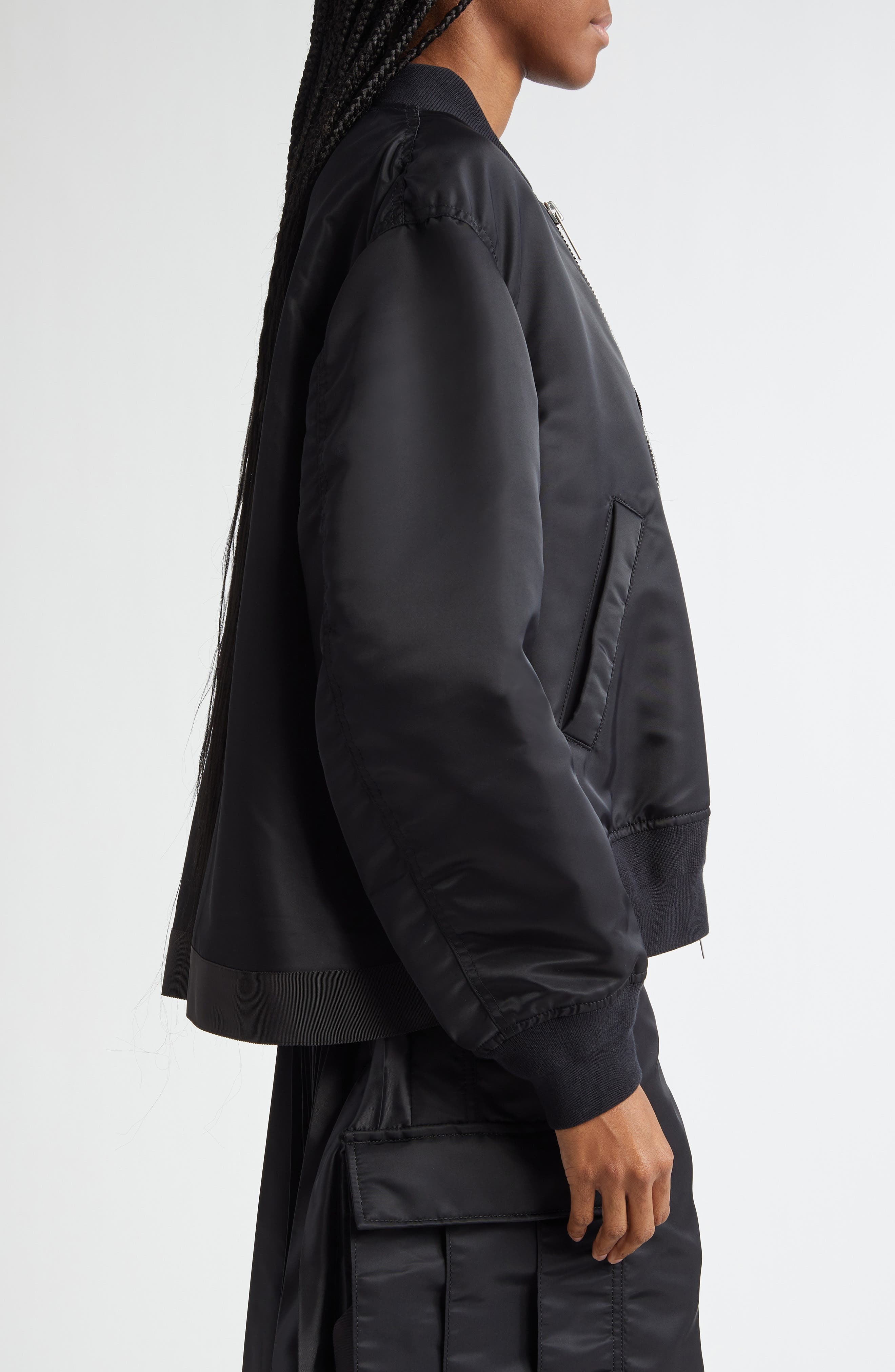 Nylon Twill Bomber Jacket - 4