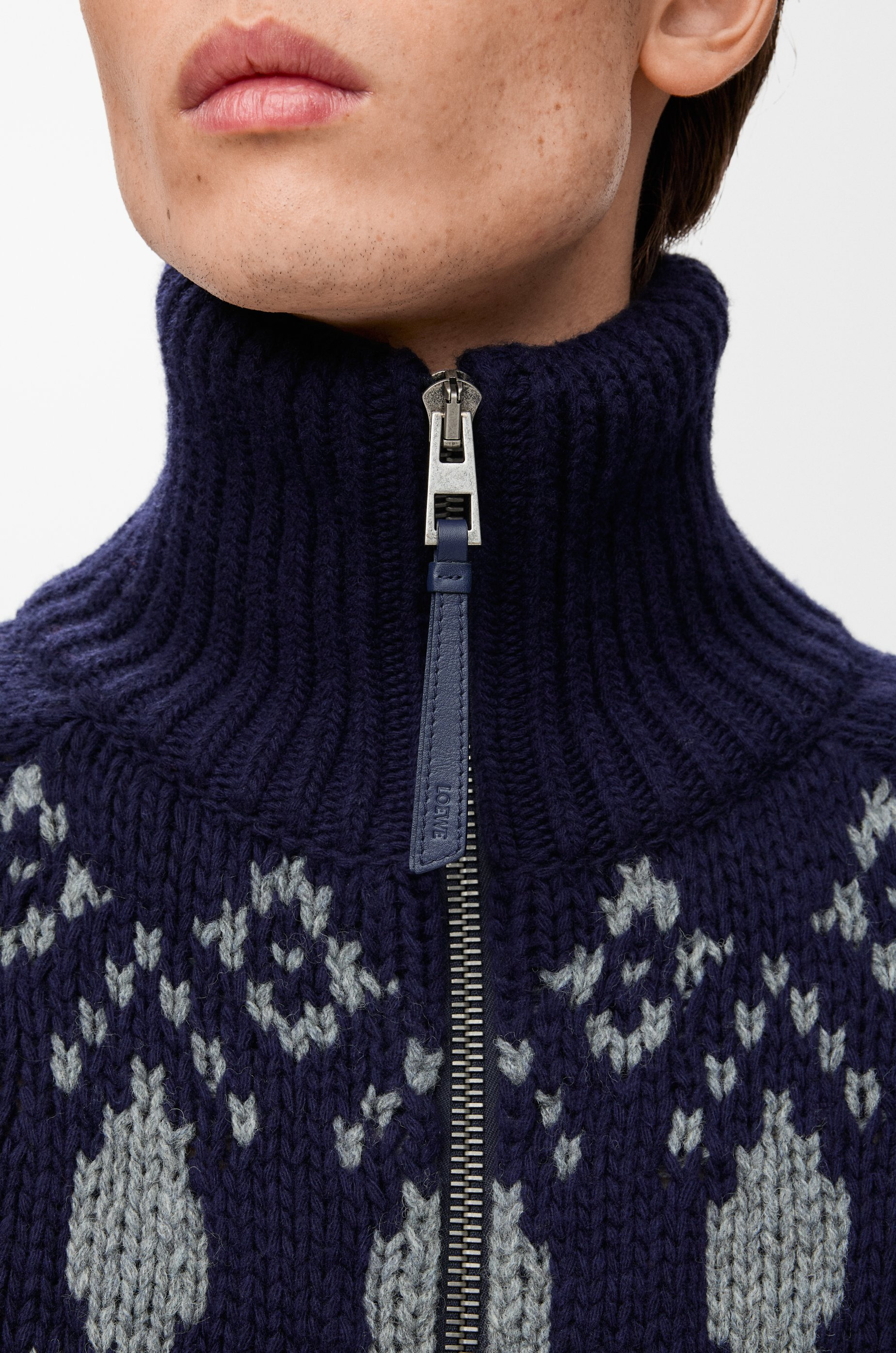 Zip-up cardigan in wool - 5