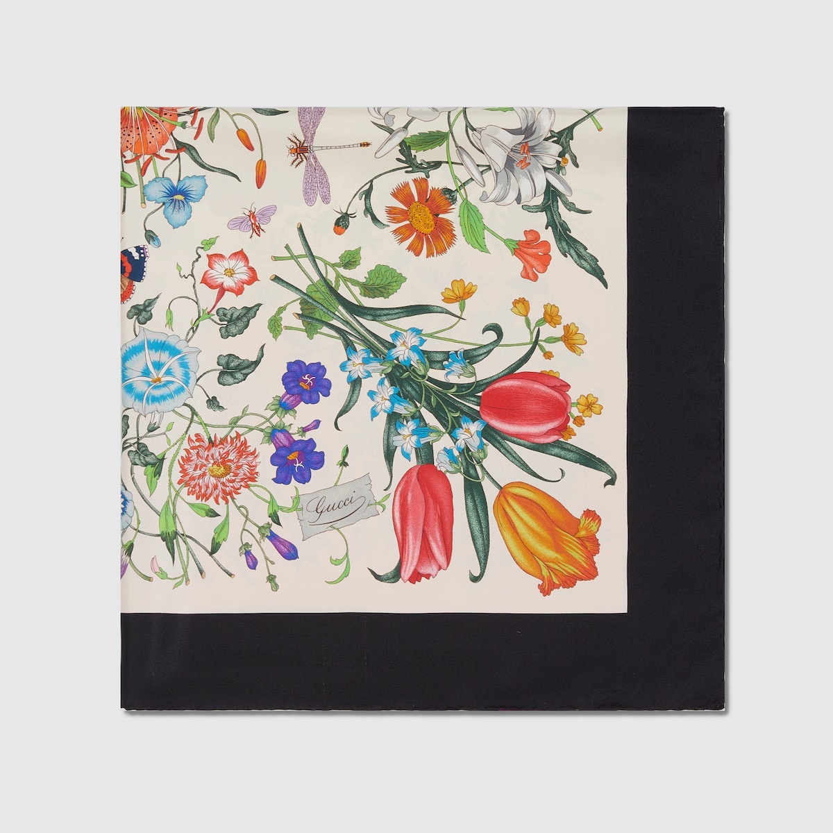 Flora print silk carré - 2