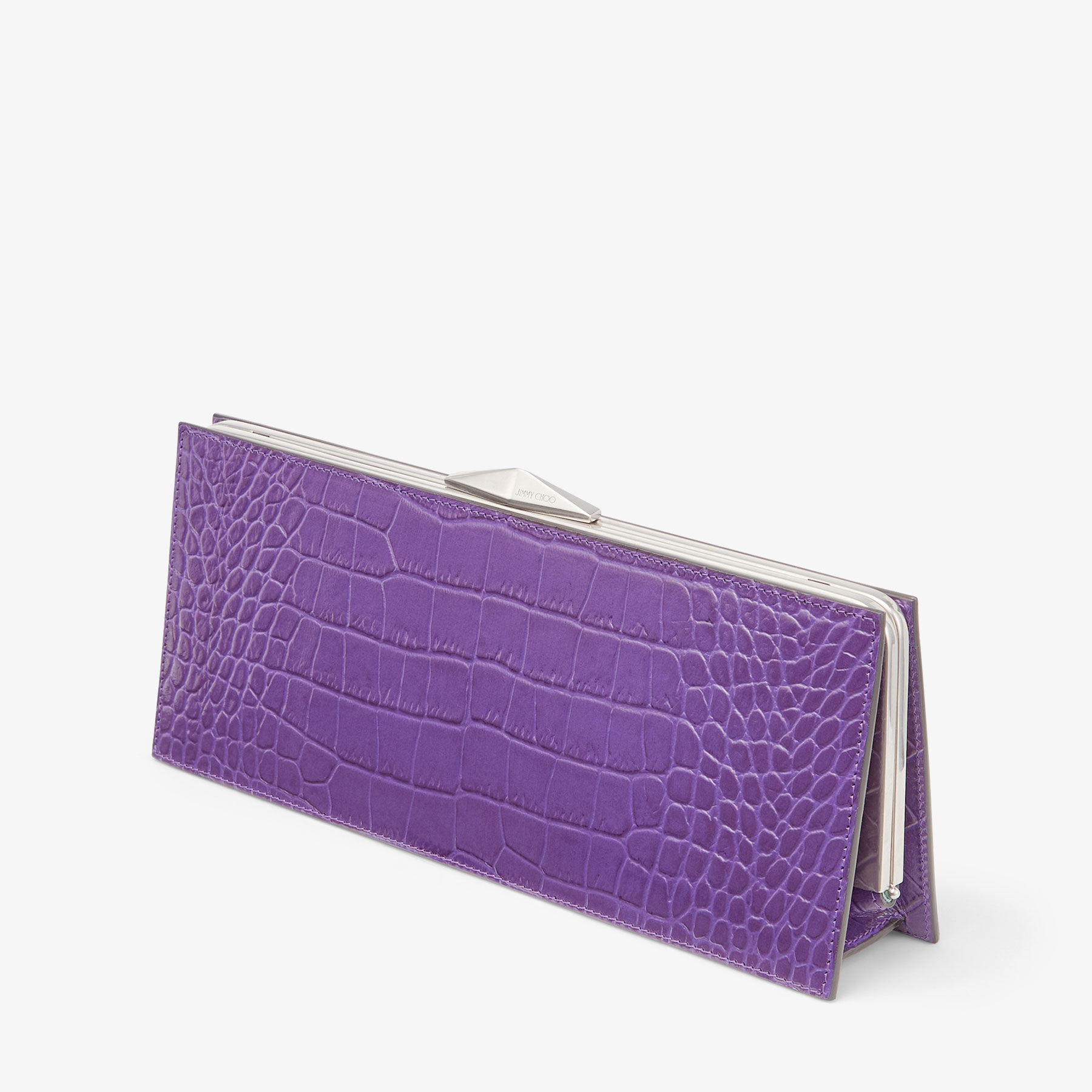Diamond Cocktail
Cassis Croc-Embossed Leather Cocktail Clutch - 4