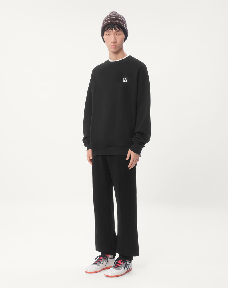 Valentino COTTON CREWNECK SWEATSHIRT WITH CHEZ VALENTINO PATCH outlook