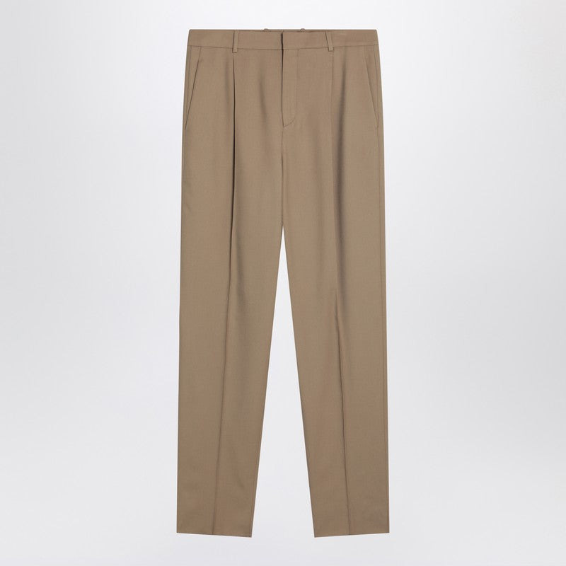 Saint Laurent Beige Wool Trousers Men - 1