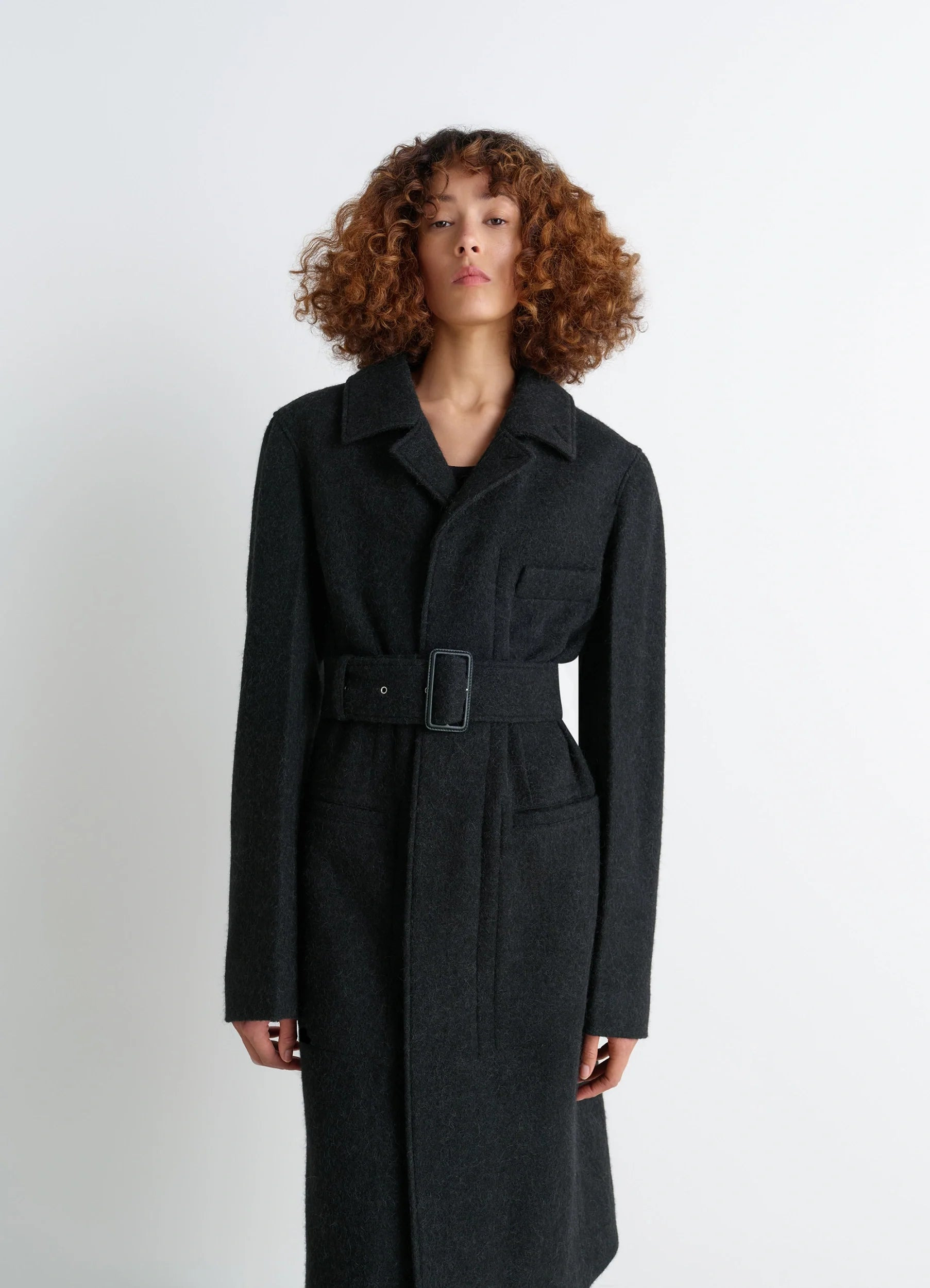 BELTED TAILORED COAT - 5