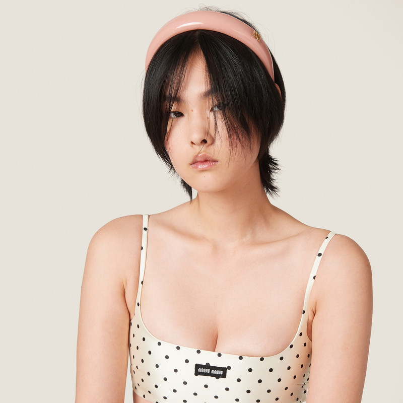 Miu Miu Patent leather headband outlook