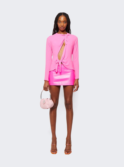 THE ATTICO Lea Mini Skirt Neon Fuchsia Pink outlook