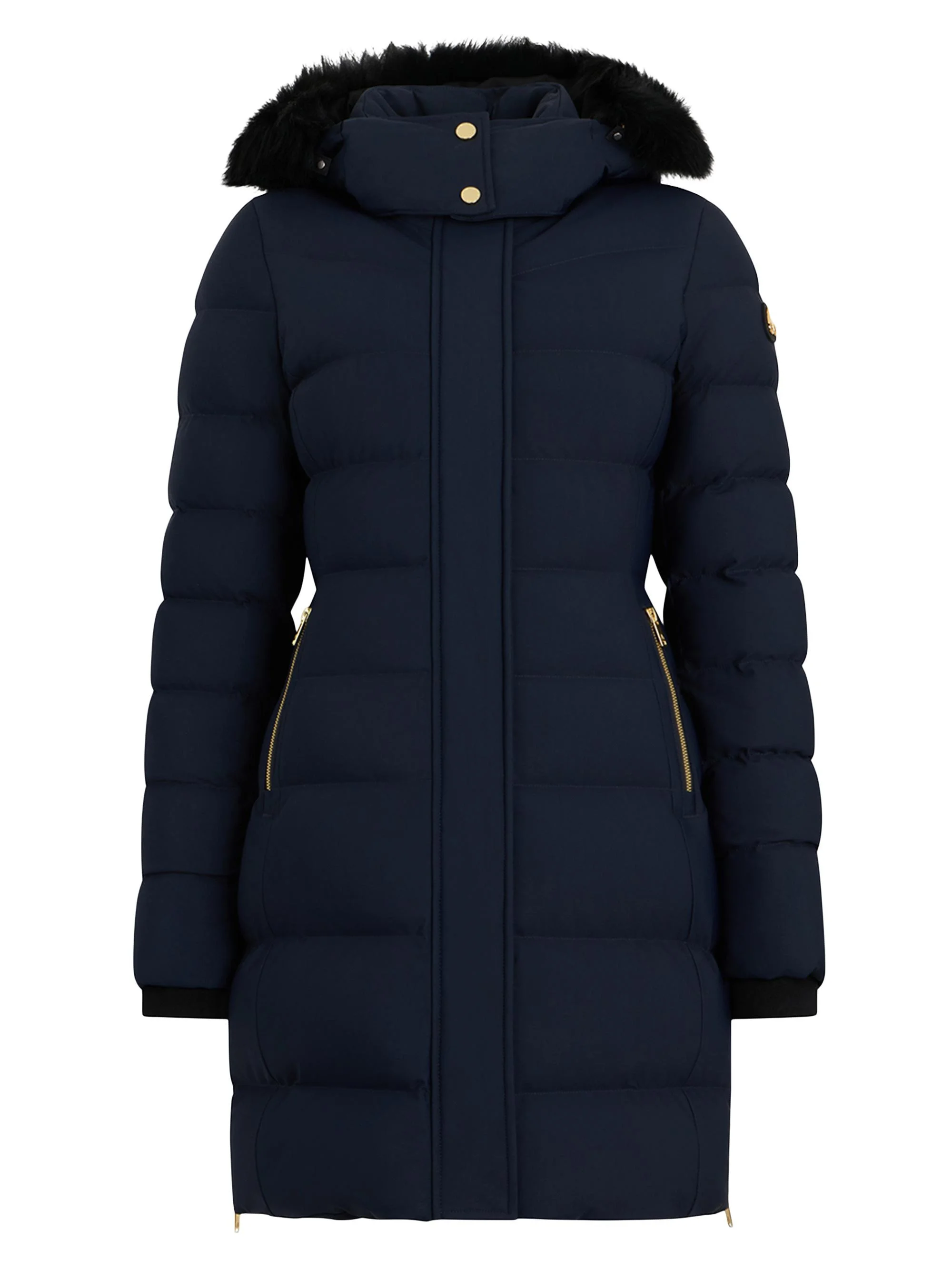 Women's Nyluxe Watershed Down Parka - Navy Black - 1