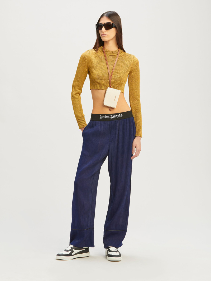 Palm Angels Cropped Laminated Sweater outlook
