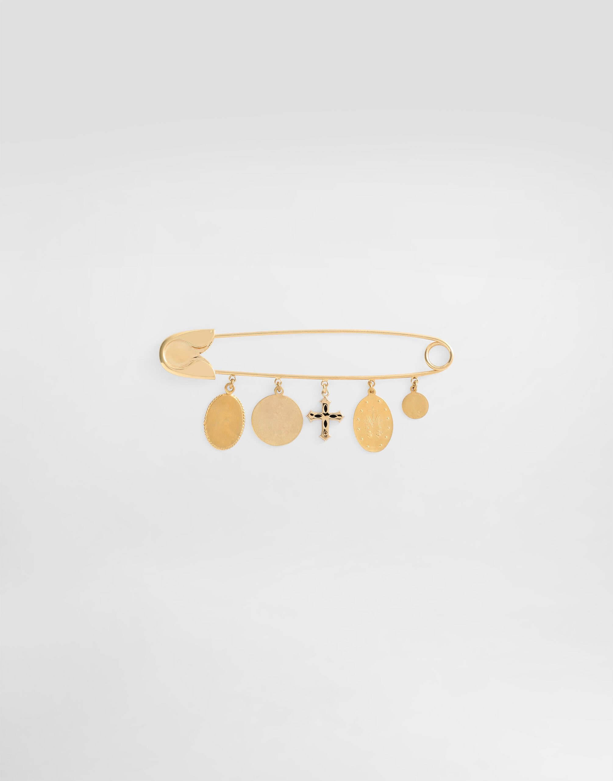Safety brooch with cross and medals - 3