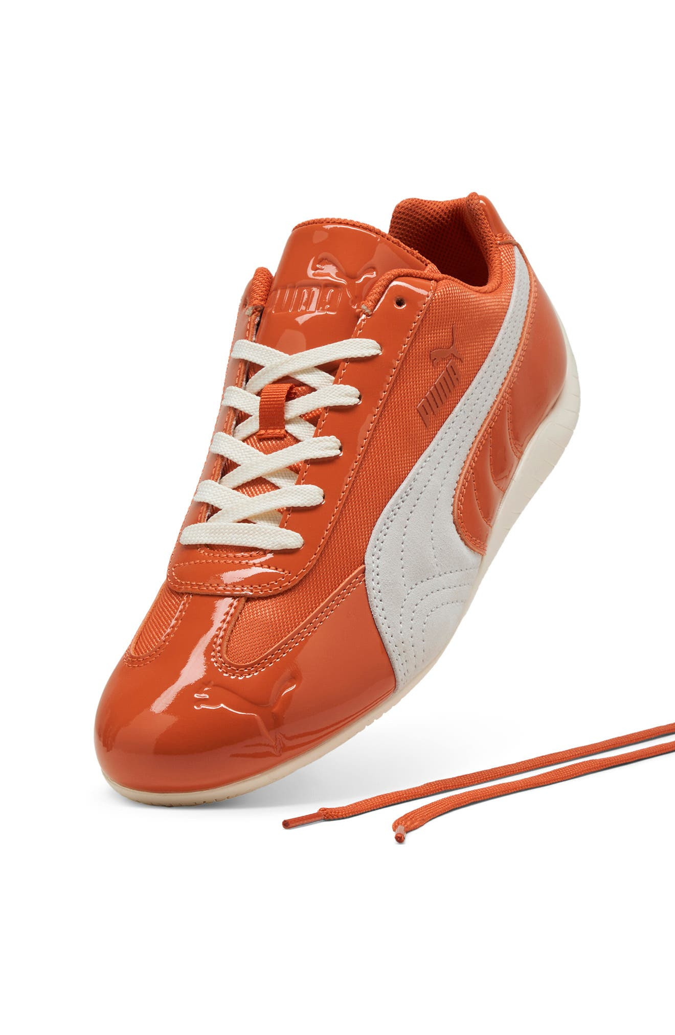PUMA Speedcat Patent Sneaker in Fall Foliage/Feather Gray at Nordstrom - 5