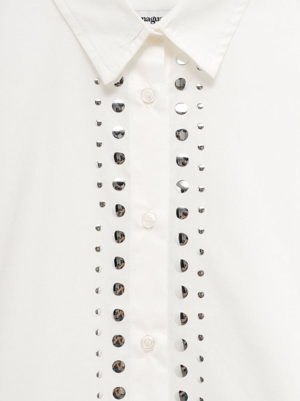 Sky studded pointed-collar shirt - 3