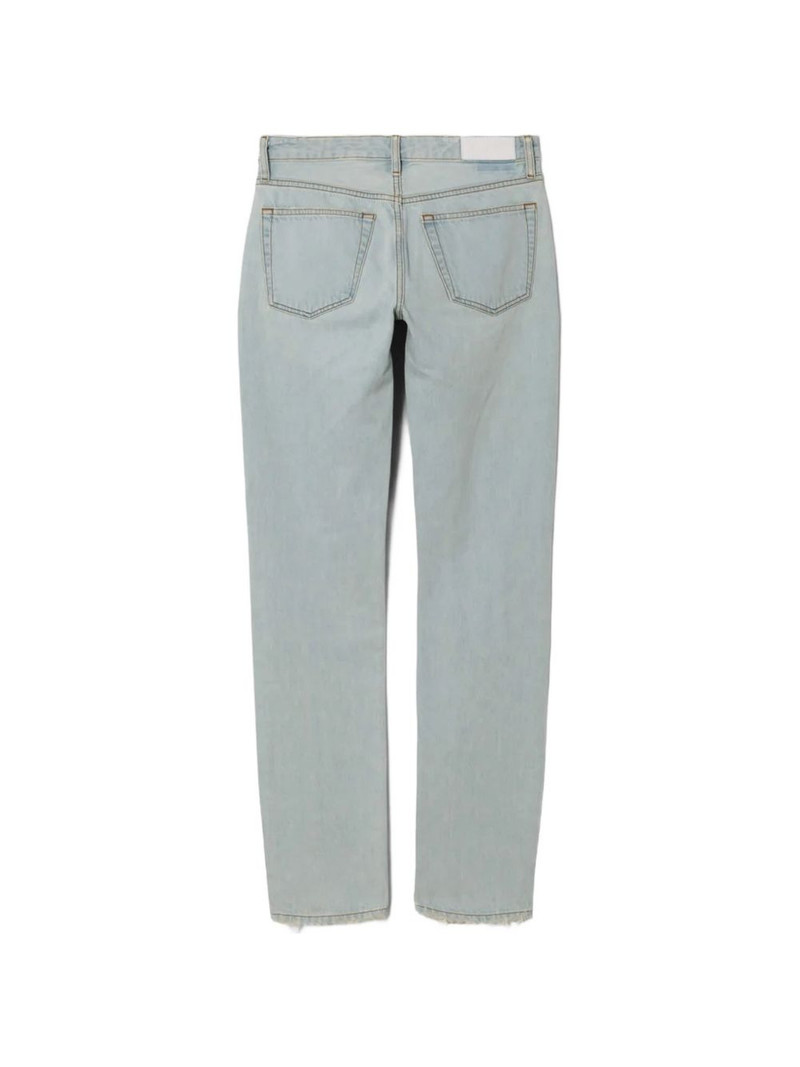 RE/DONE The Snatch Back frayed-hem straight-leg jeans outlook