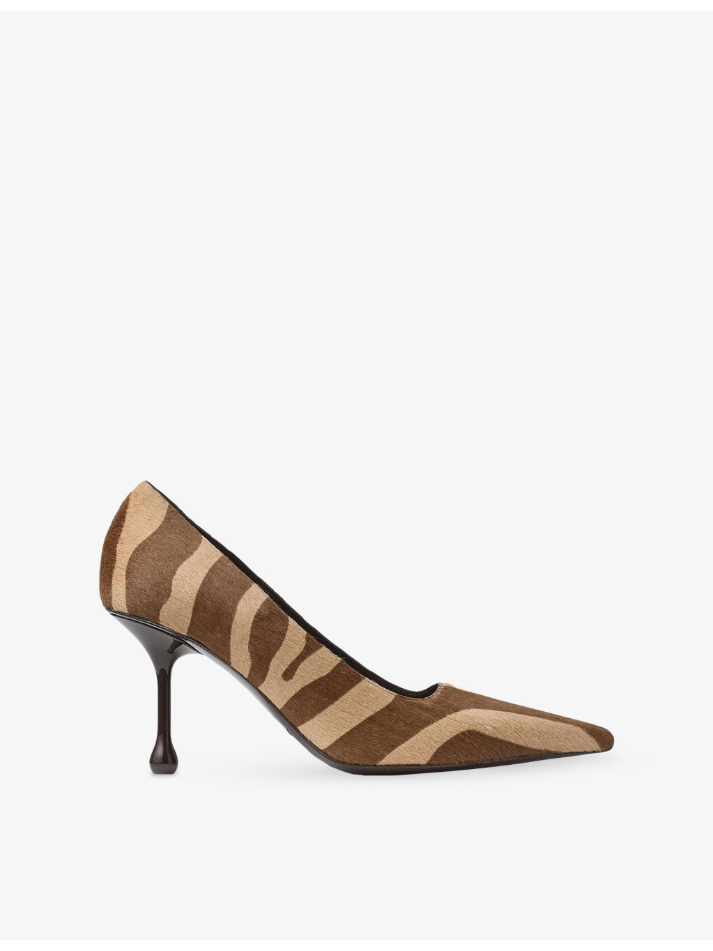 Ixia 80 Zebra-Print Leather Pumps - 1