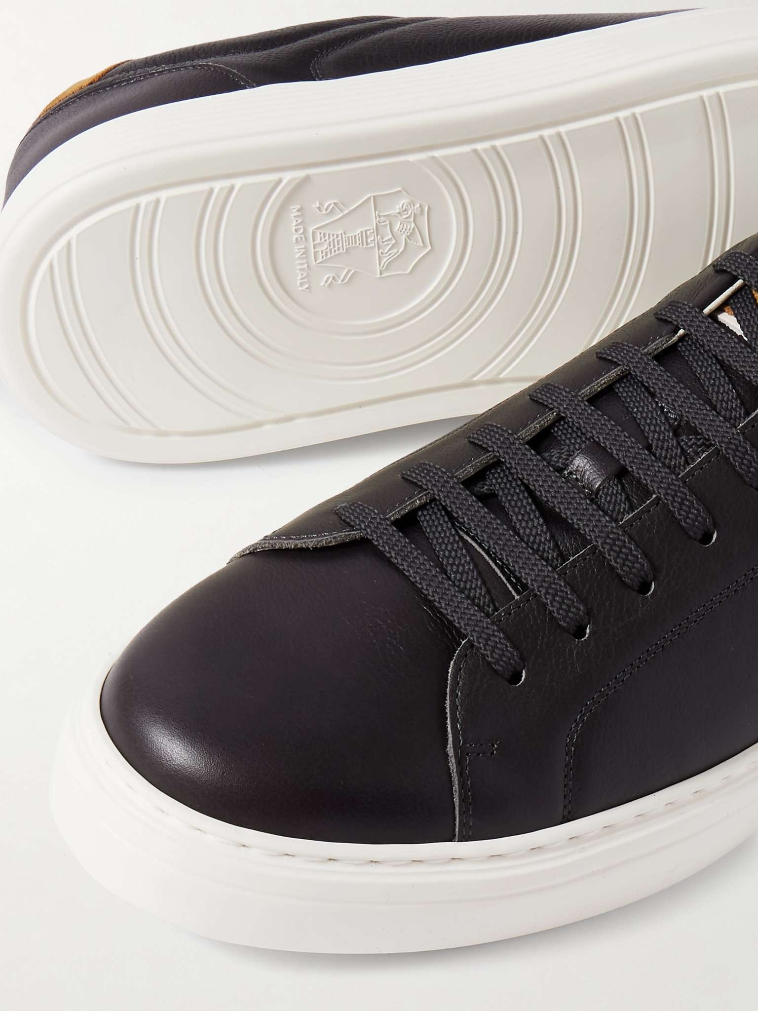 Urano Suede-Trimmed Leather Sneakers - 4