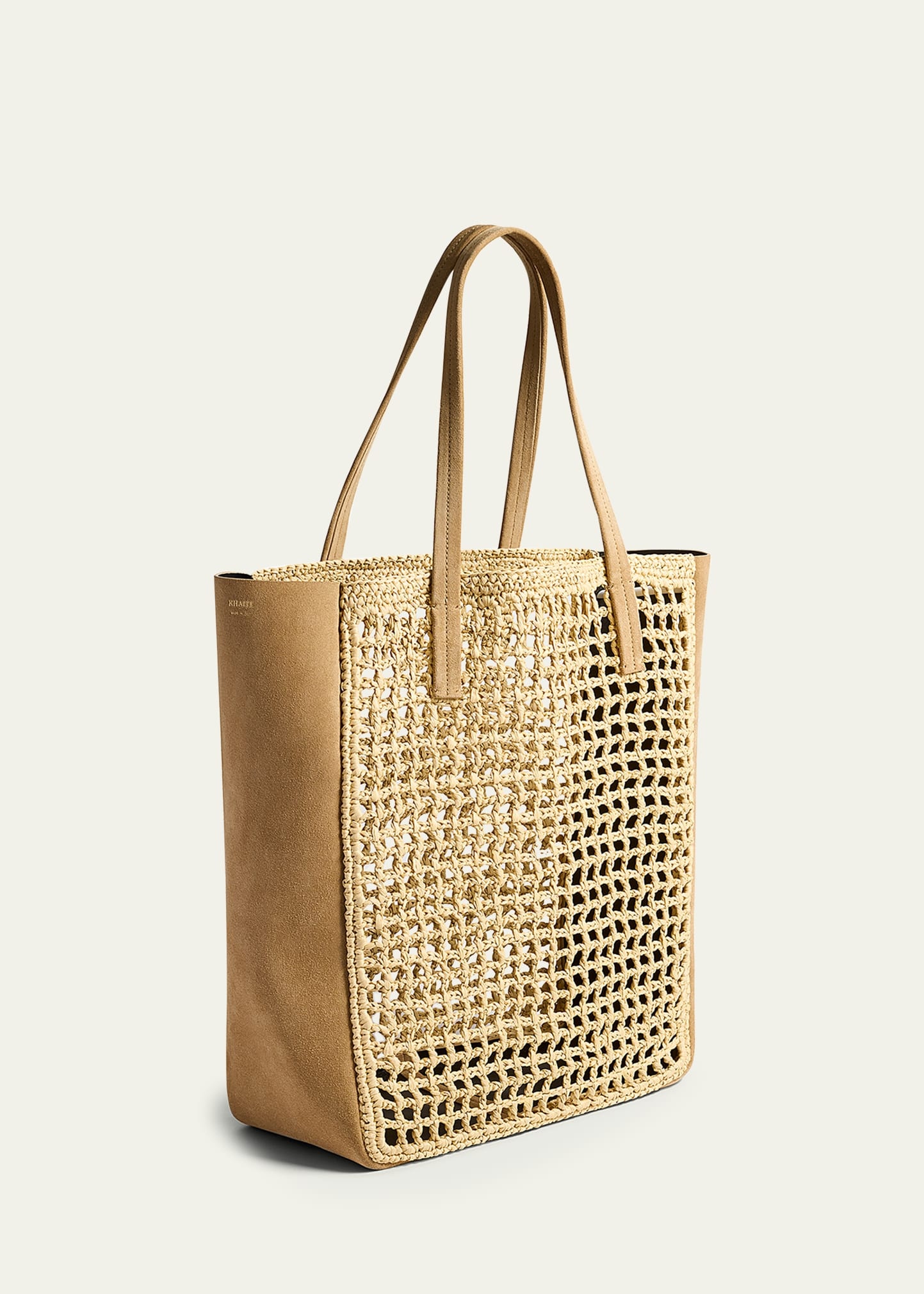 Zoe Raffia and Suede Tote Bag - 2