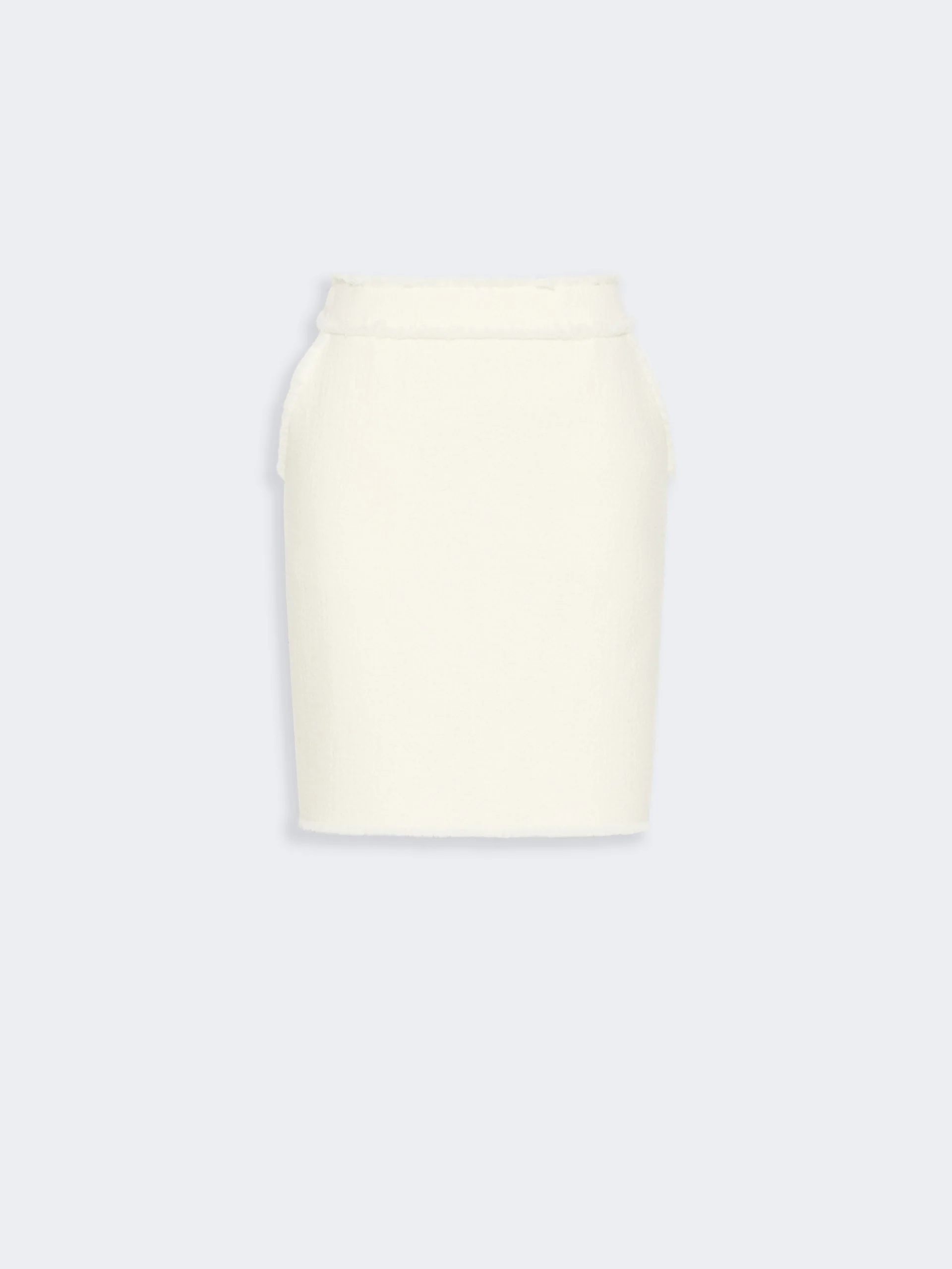 ABILE Short wool jersey skirt - WHITE - 1