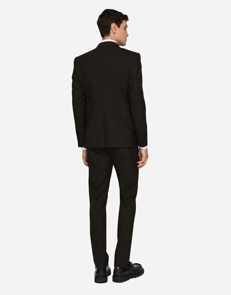 Double-breasted stretch wool Sicilia-fit suit - 3
