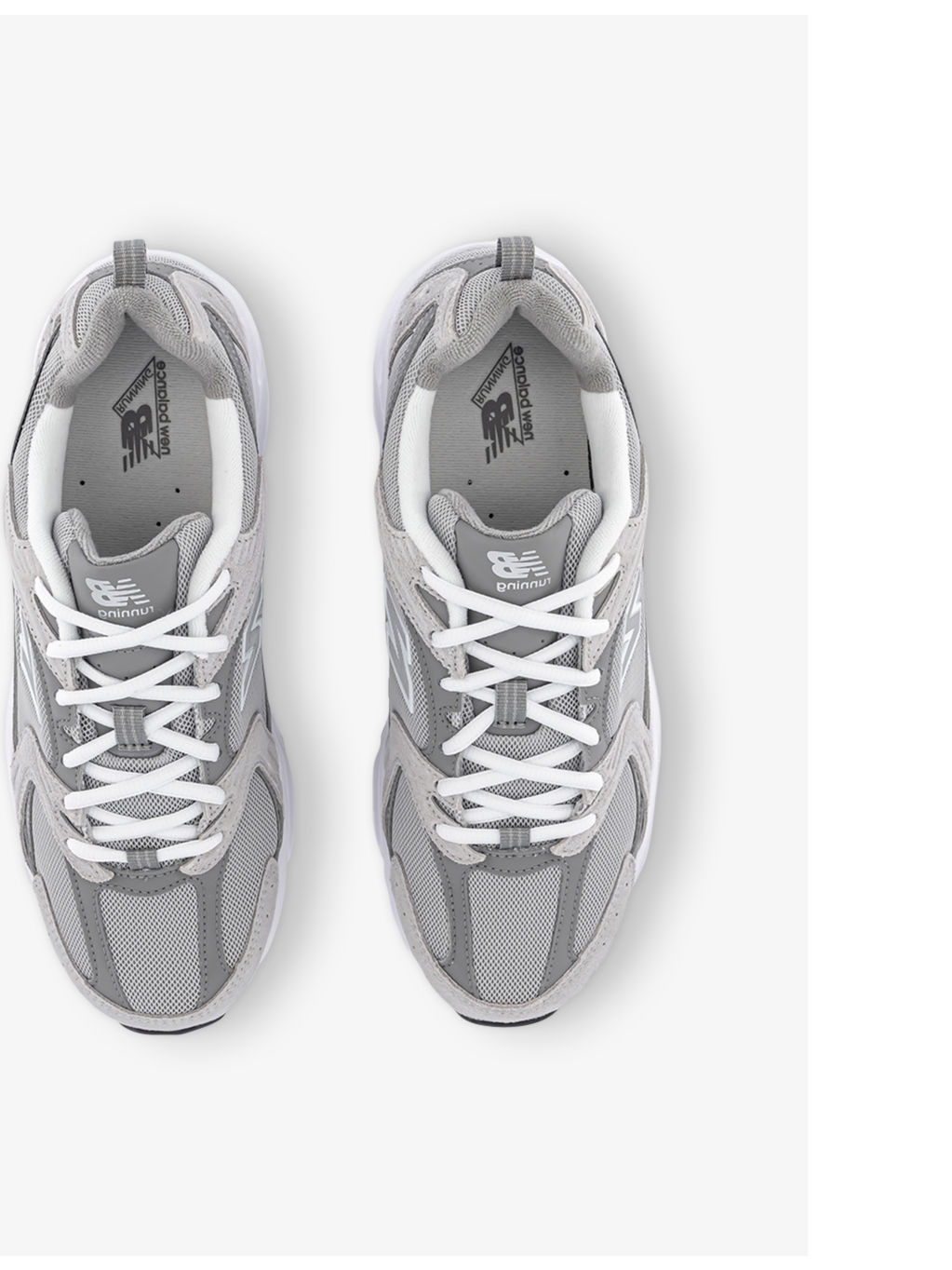 MR530 logo-embossed leather and mesh low-top trainers - 2