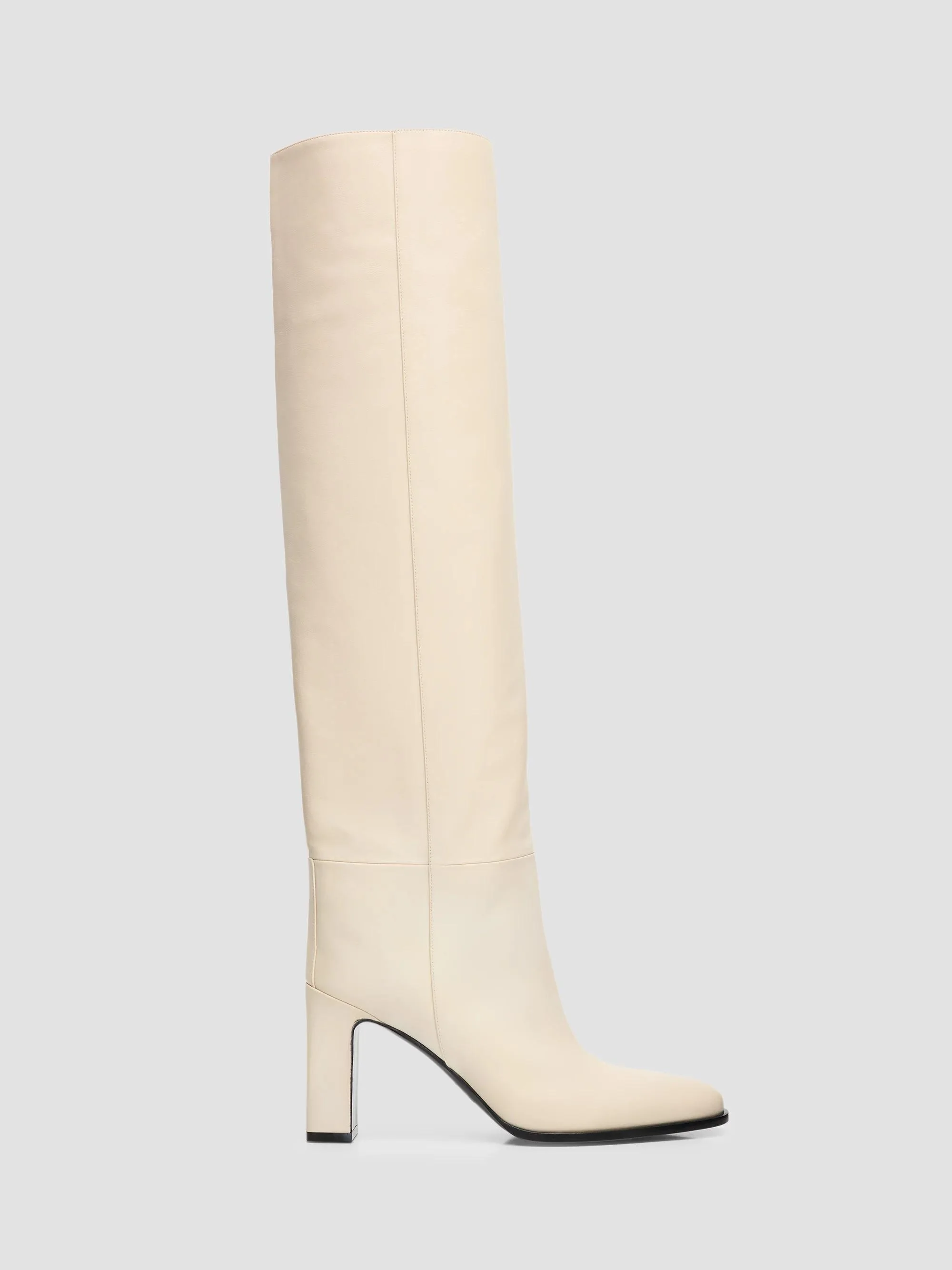 Women's Caly 85MM Leather Boots - Bone - 1