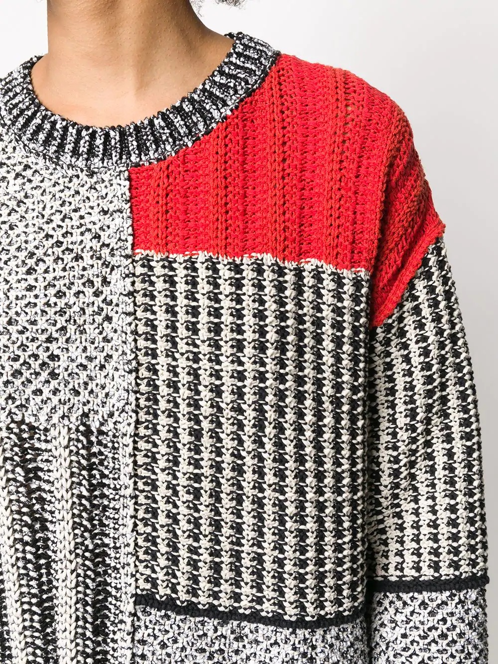 mixed texture jumper - 5