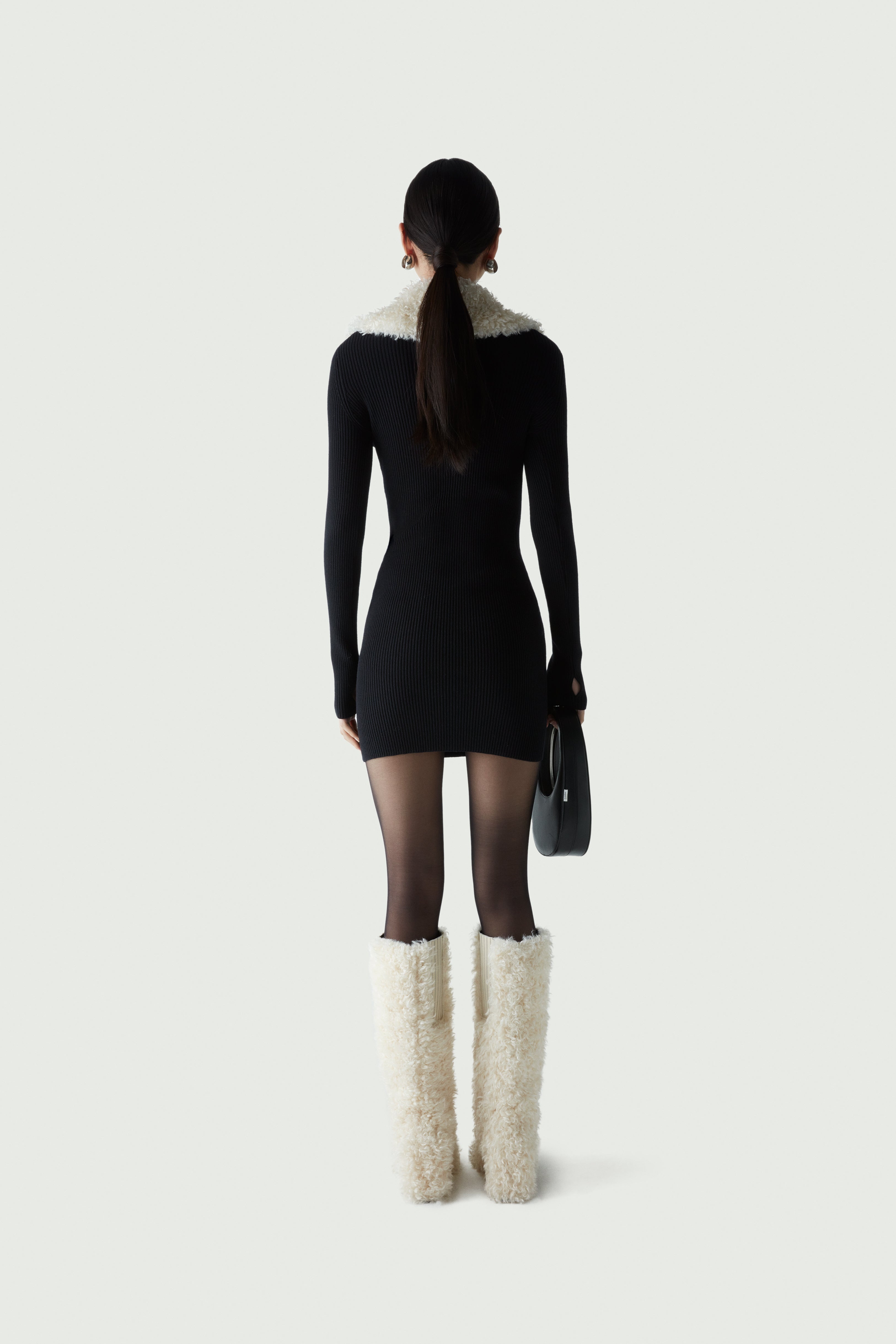 Zipped Knit Dress - 4