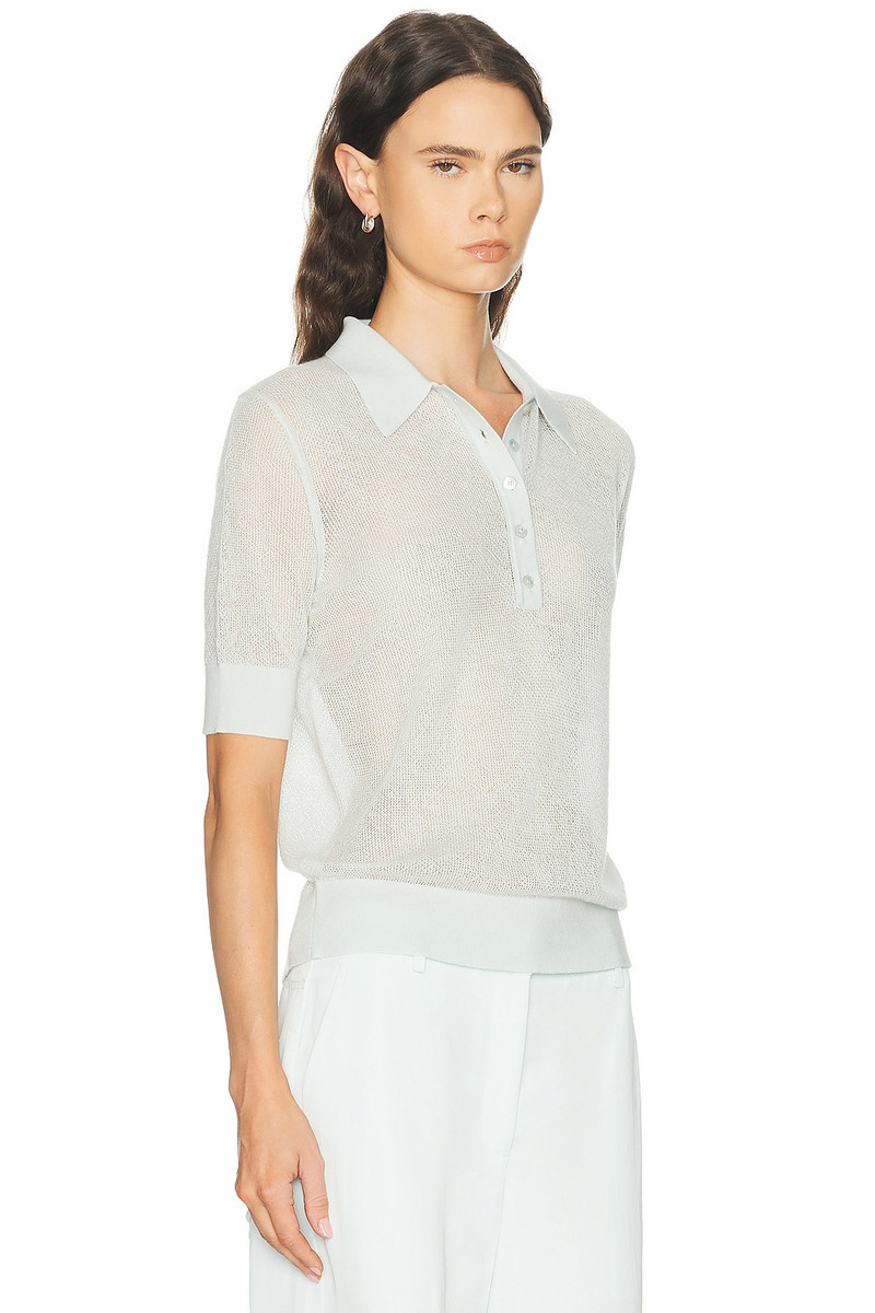 Open Stitch Slim Polo Top 2