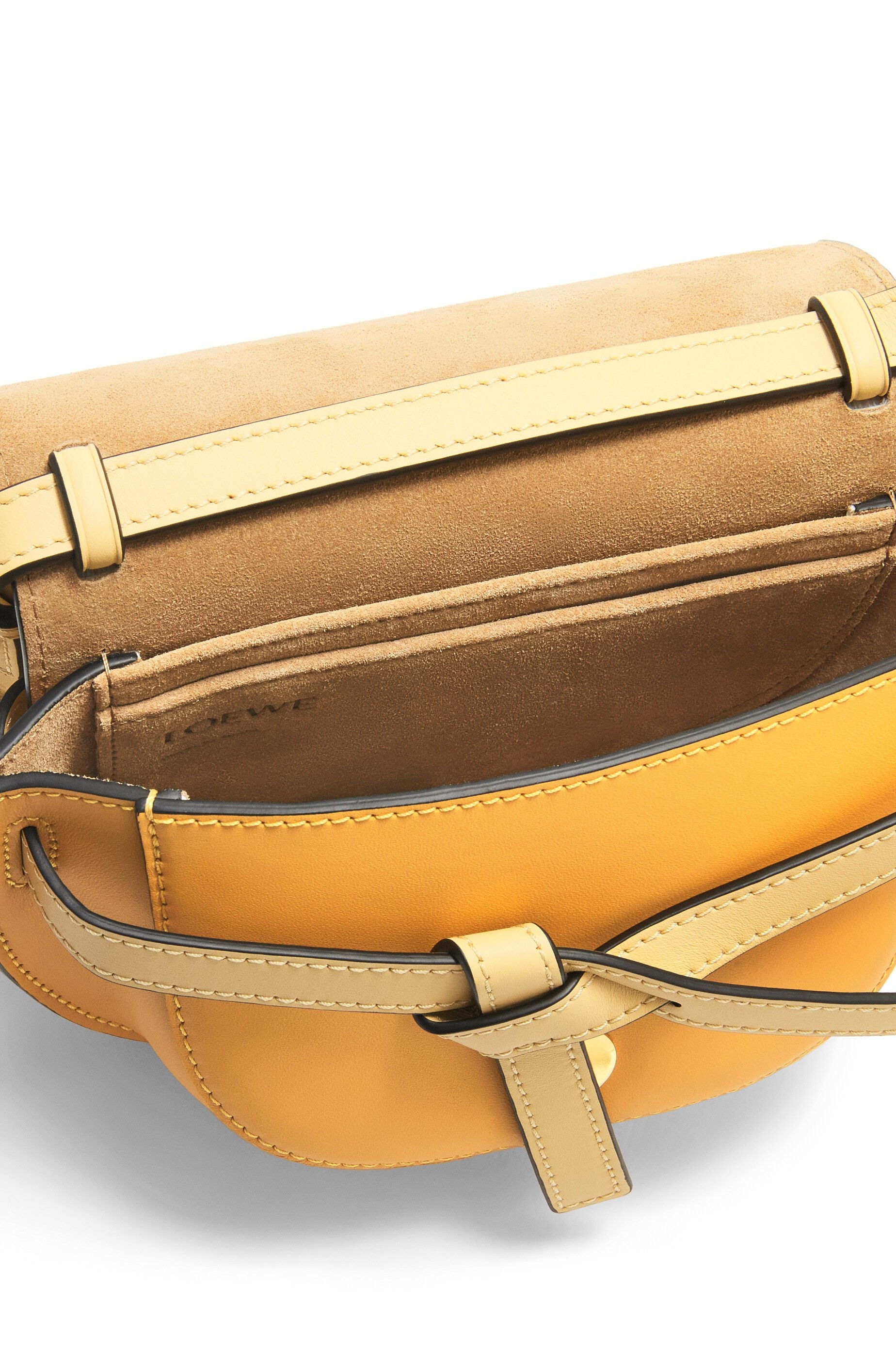 Mini Gate Dual bag in soft calfskin and jacquard - 8