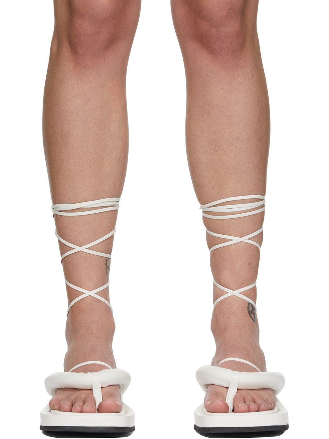 White Wraparound Flip-Flops - 2