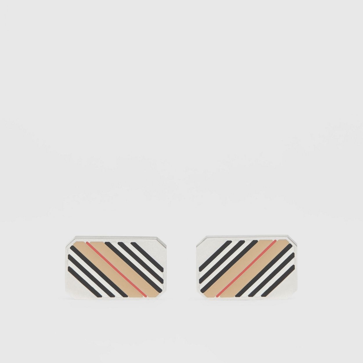 Icon Stripe Palladium-plated Cufflinks - 1