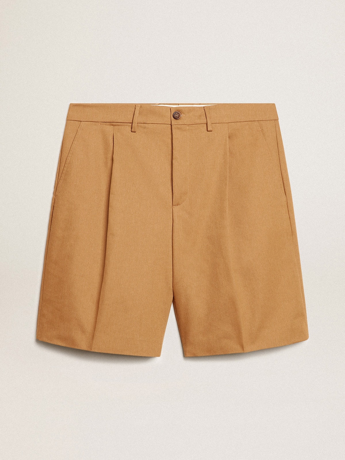 Men's Bermuda shorts in beige cotton - 1